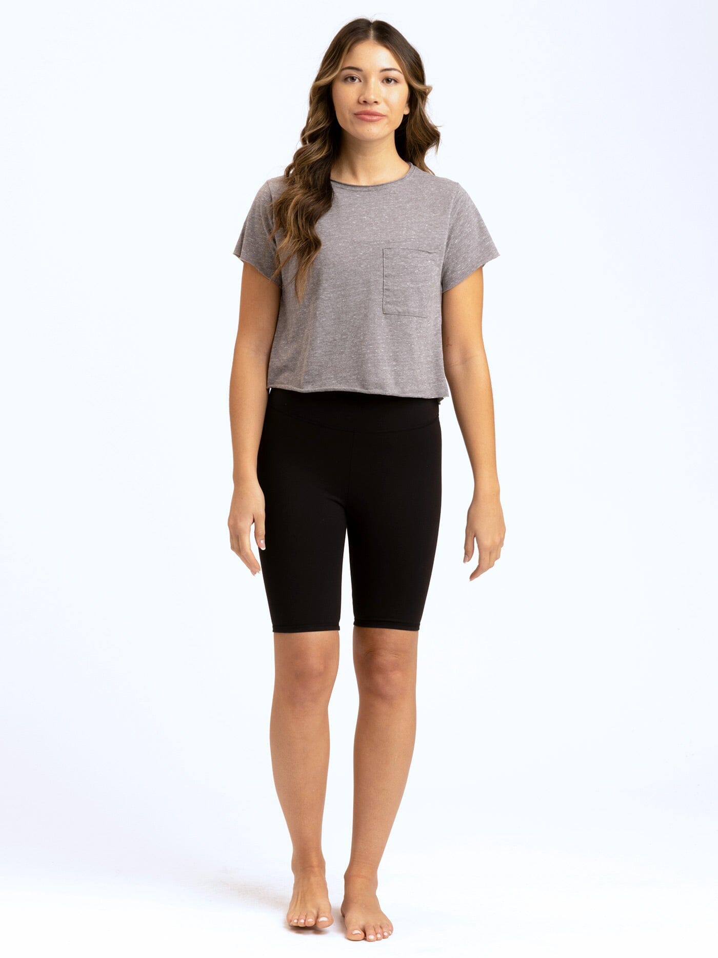 Maggie Triblend Organic Cotton Modal Cropped Tee