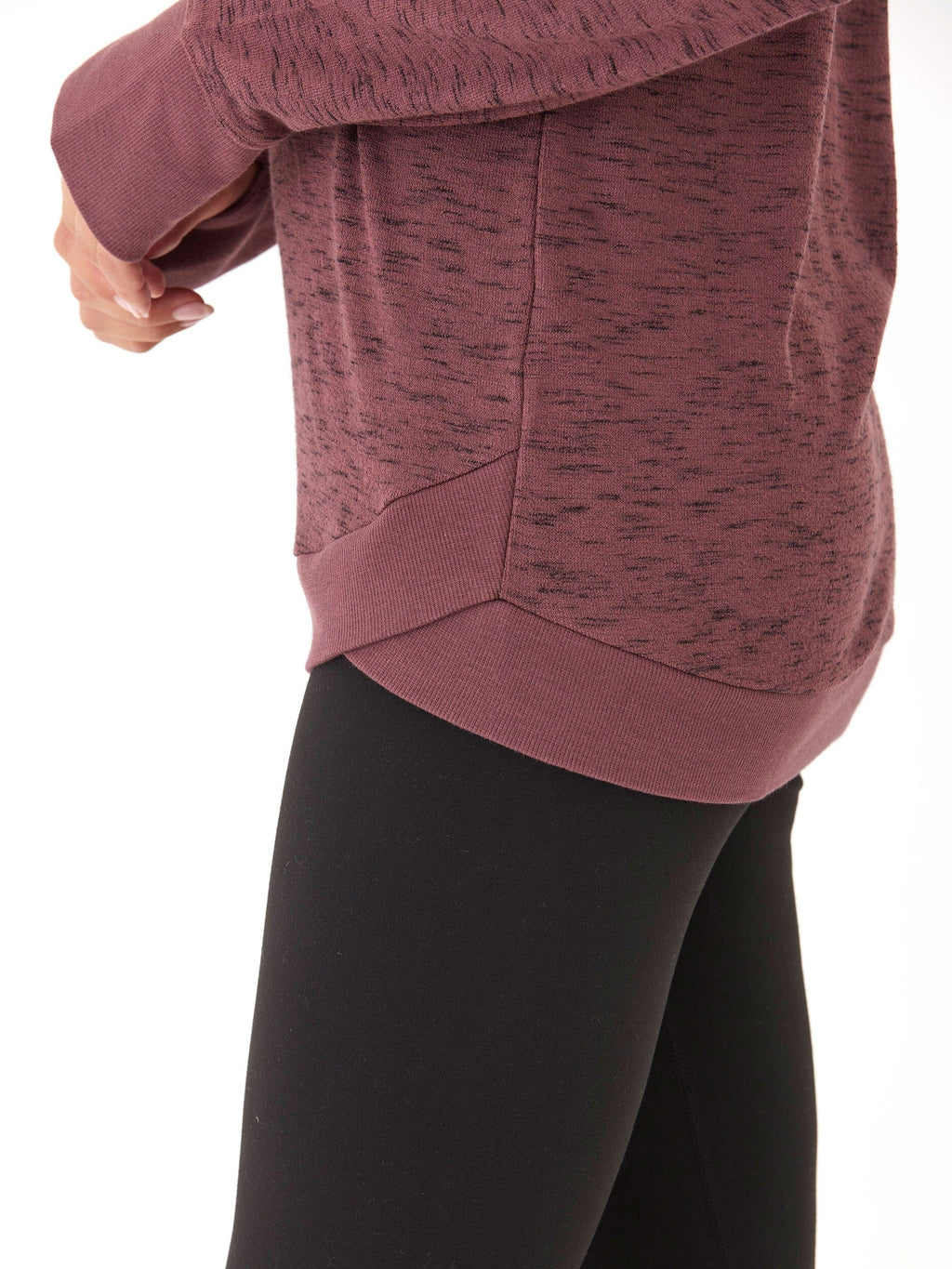 Rhythm Slub Tulip Hem Tunic - Casual Long Sleeve Sweater