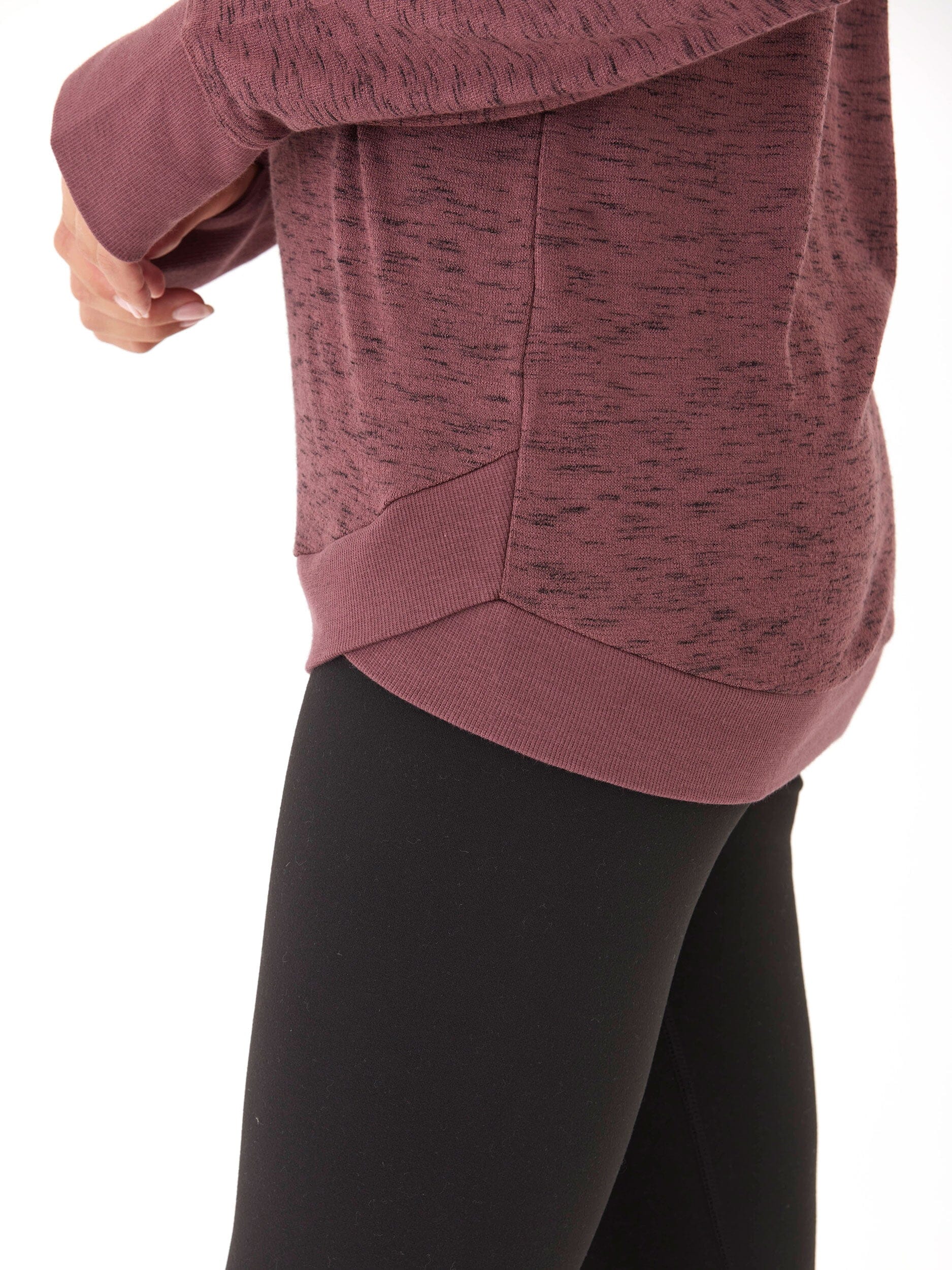 Rhythm Slub Tulip Hem Tunic - Casual Long Sleeve Sweater