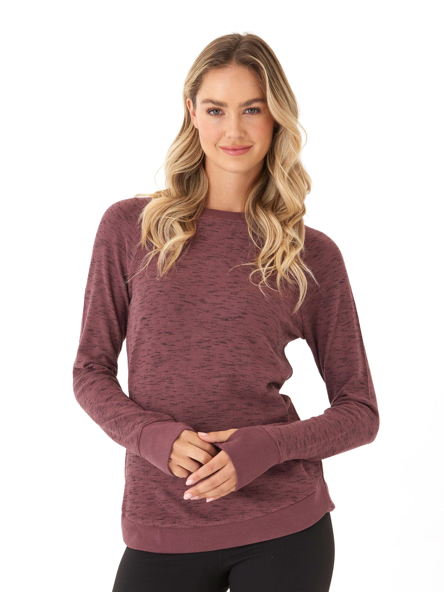 Rhythm Slub Tulip Hem Tunic - Casual Long Sleeve Sweater