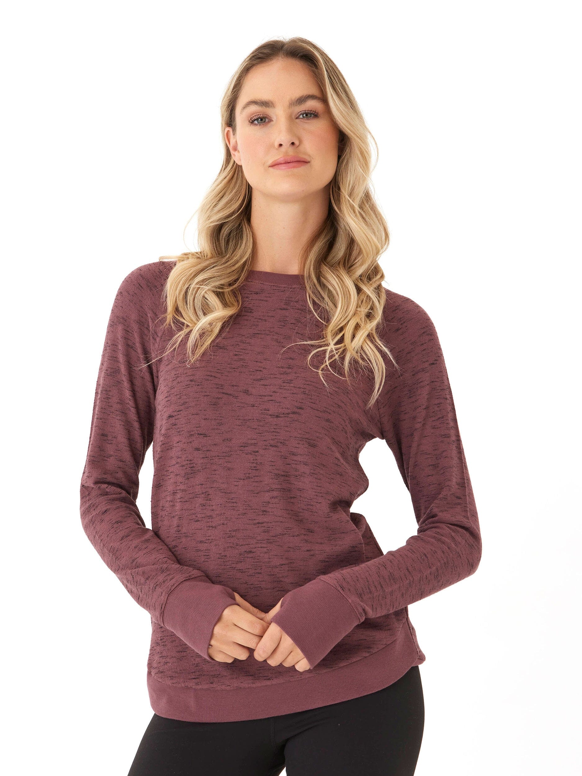 Rhythm Slub Tulip Hem Tunic - Casual Long Sleeve Sweater