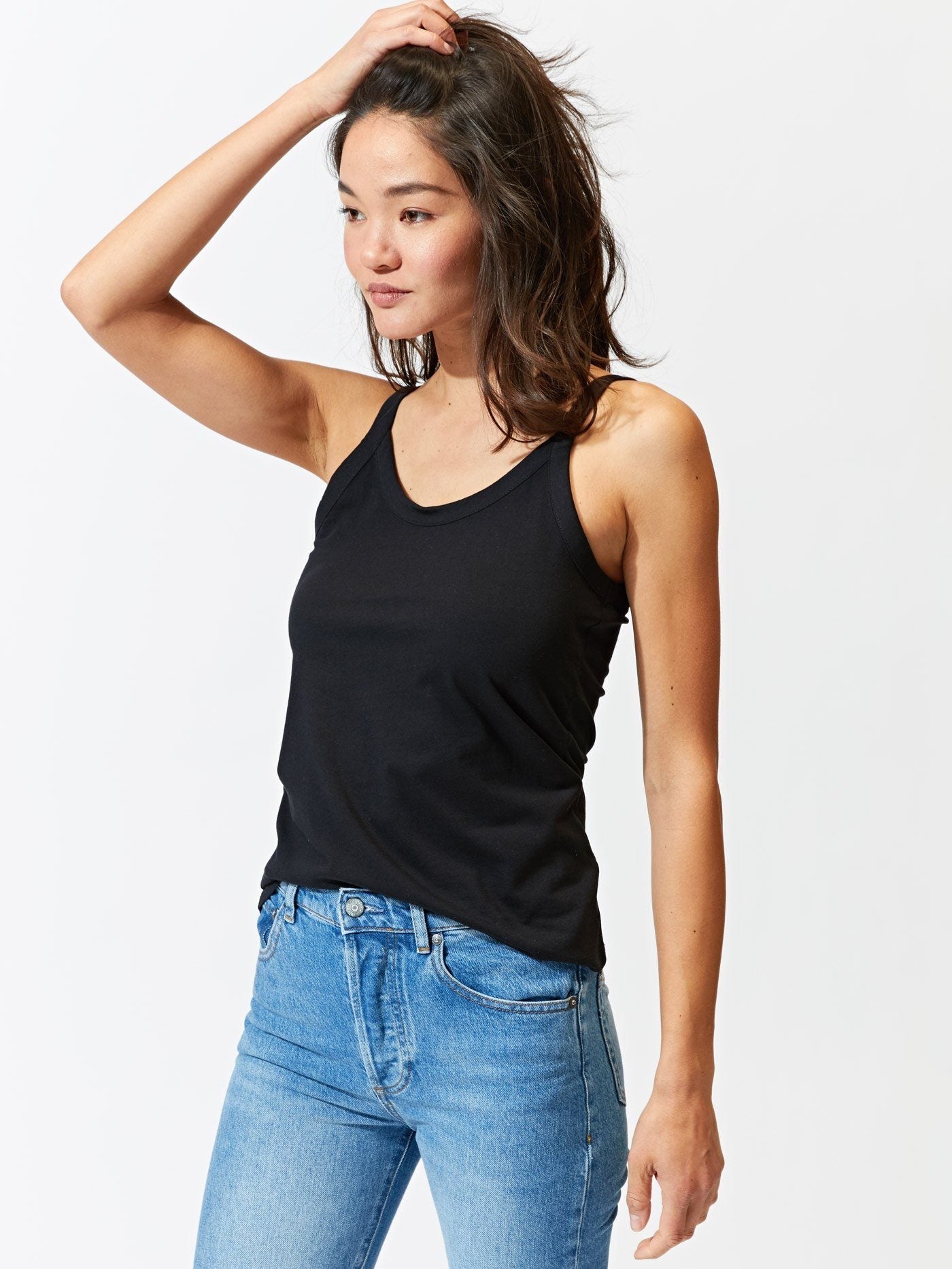 Invincible Cami Tank in Black - Eco-Friendly Organic Cotton