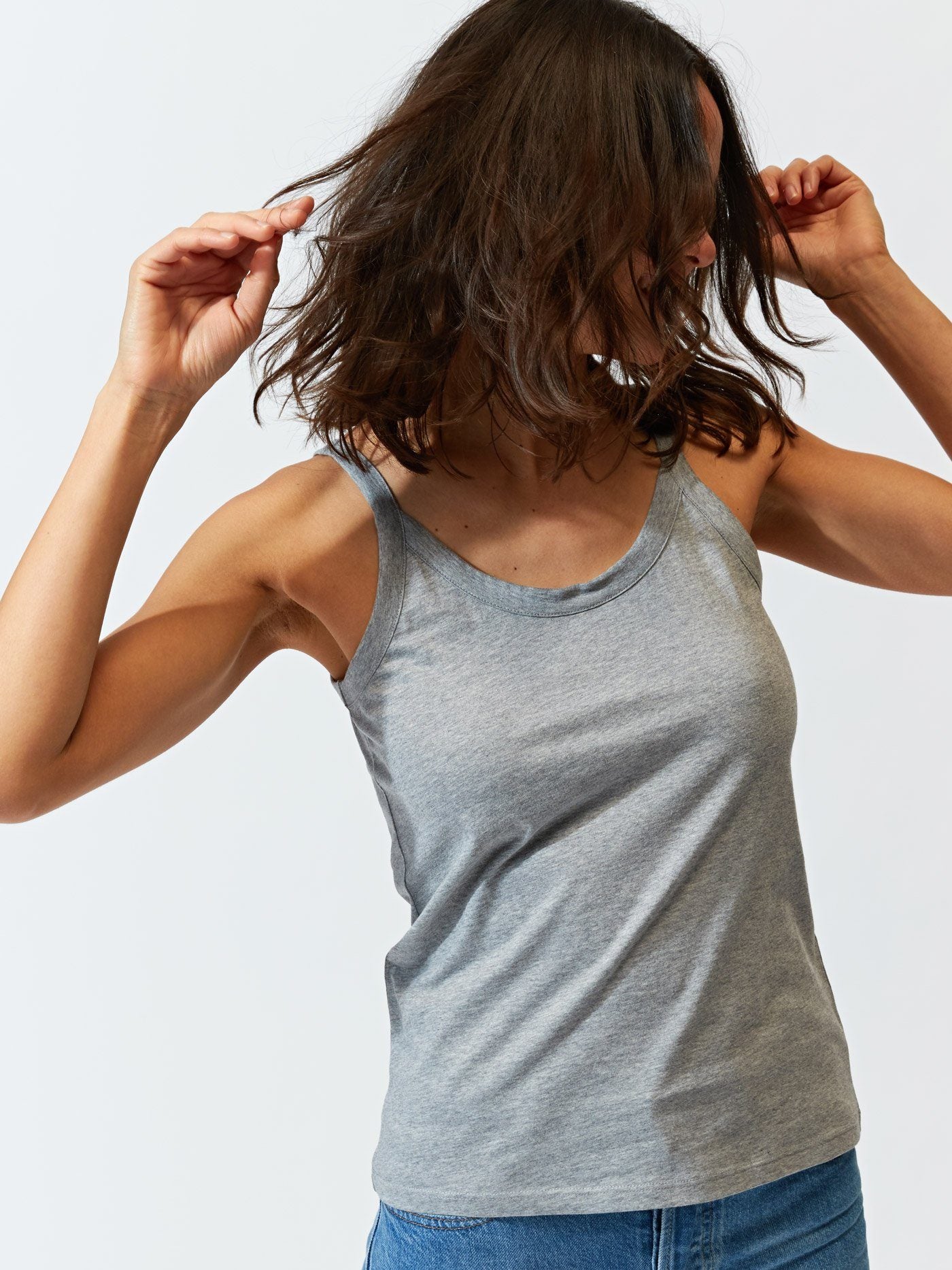 Invincible Organic Cotton Cami Tank in Grey