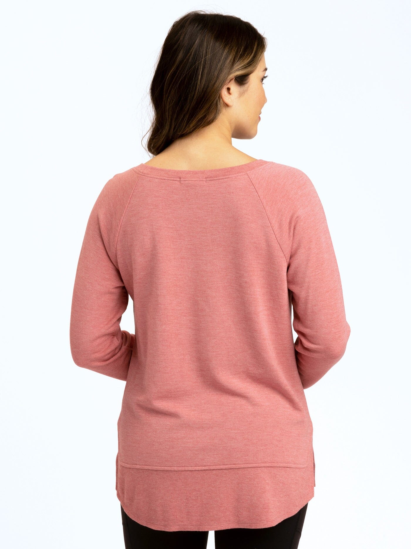 Leelu Feather Fleece Raglan Pullover with Thumbholes