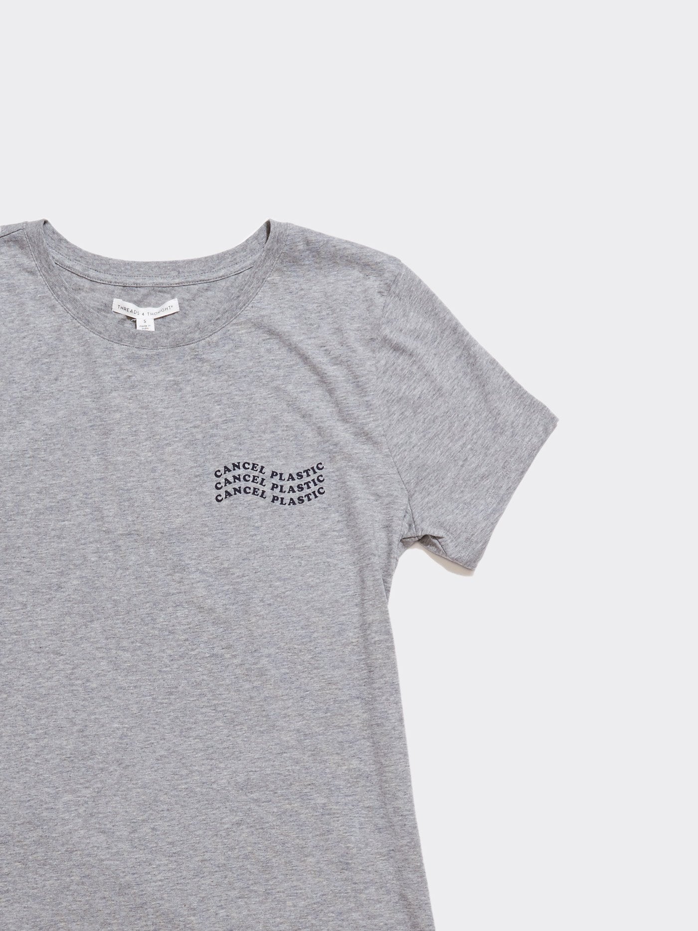 Women’s Invincible Wavy Cancel Plastic Graphic Tee in Grey