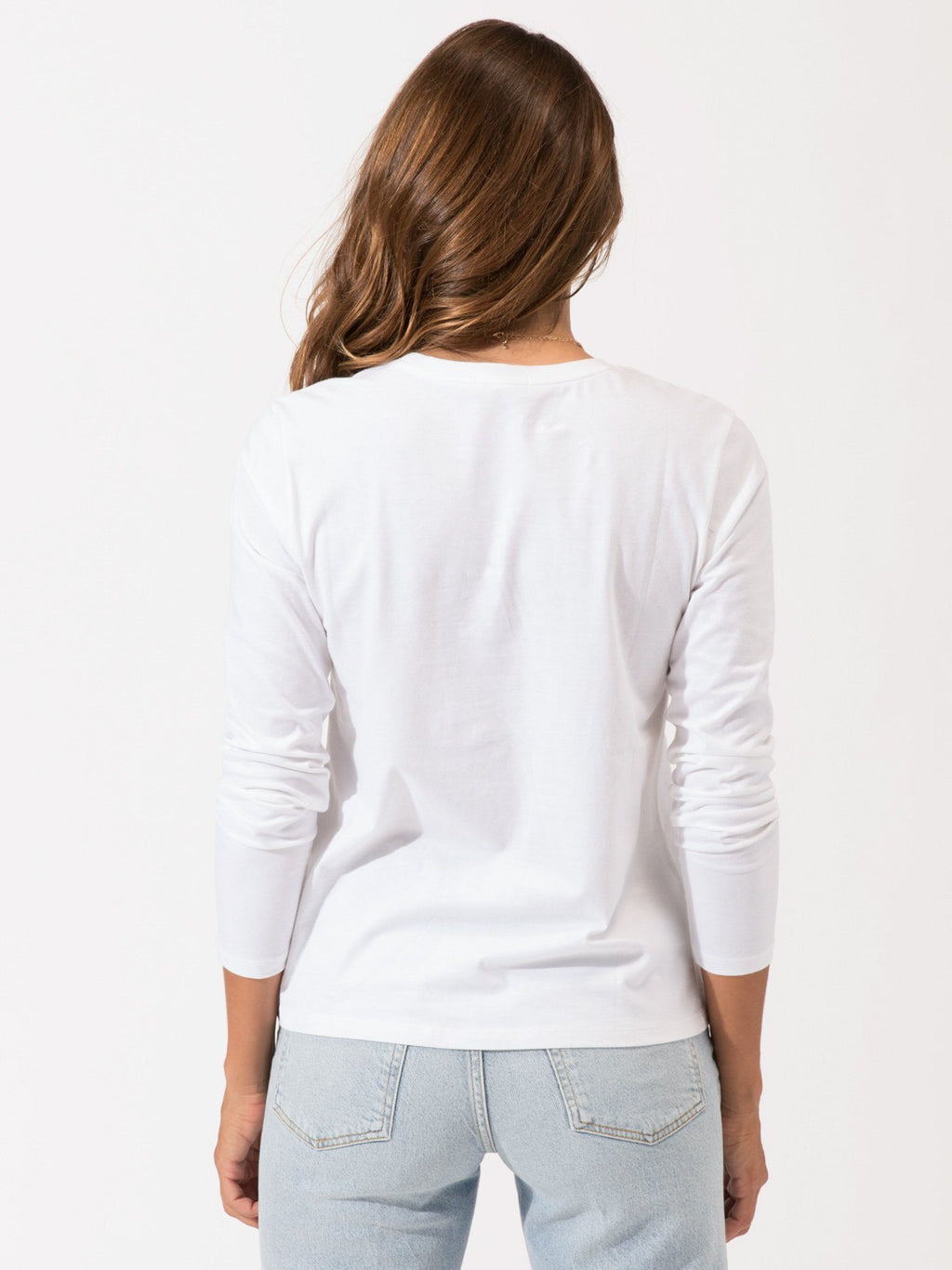 Women's Invincible Long Sleeve Scoop Neck Tee in White