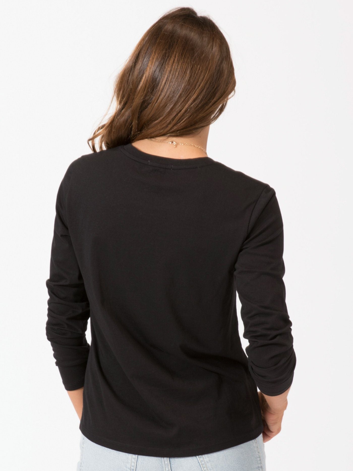 Women's Invincible Long Sleeve Scoop Neck Tee in Black