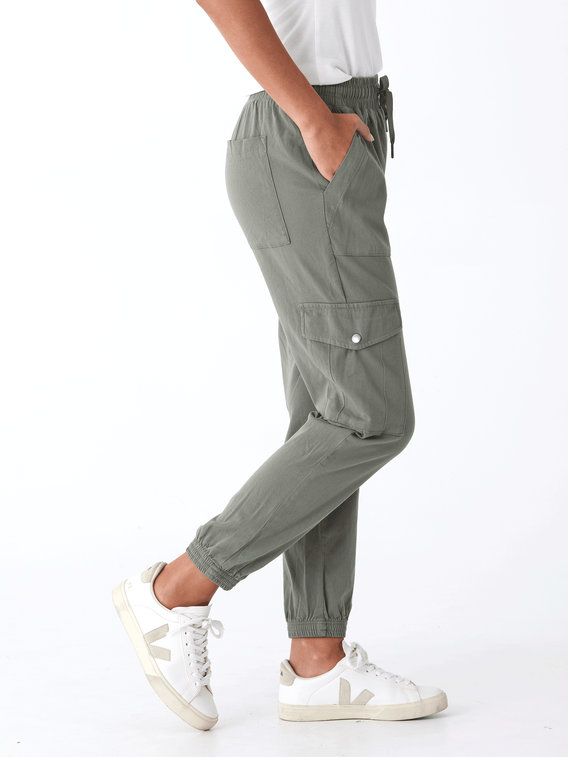 Delilah Stretch Twill Cargo Jogger 27 Inch Sustainable Pant