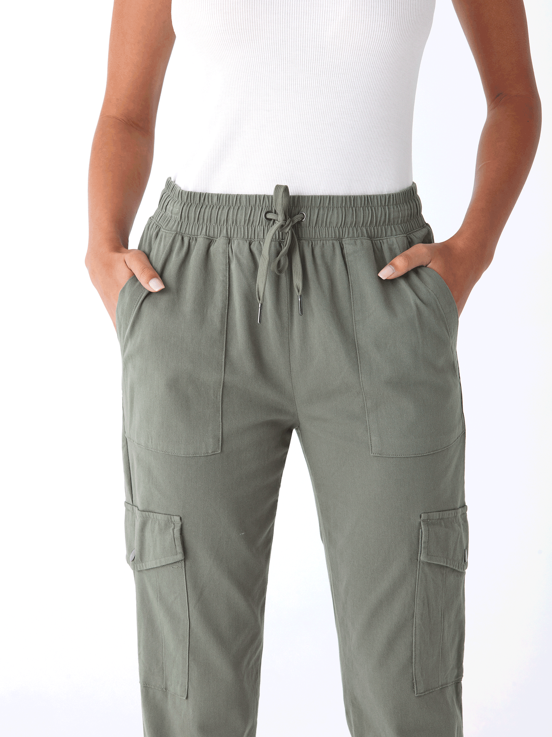 Delilah Stretch Twill Cargo Jogger 27 Inch Sustainable Pant
