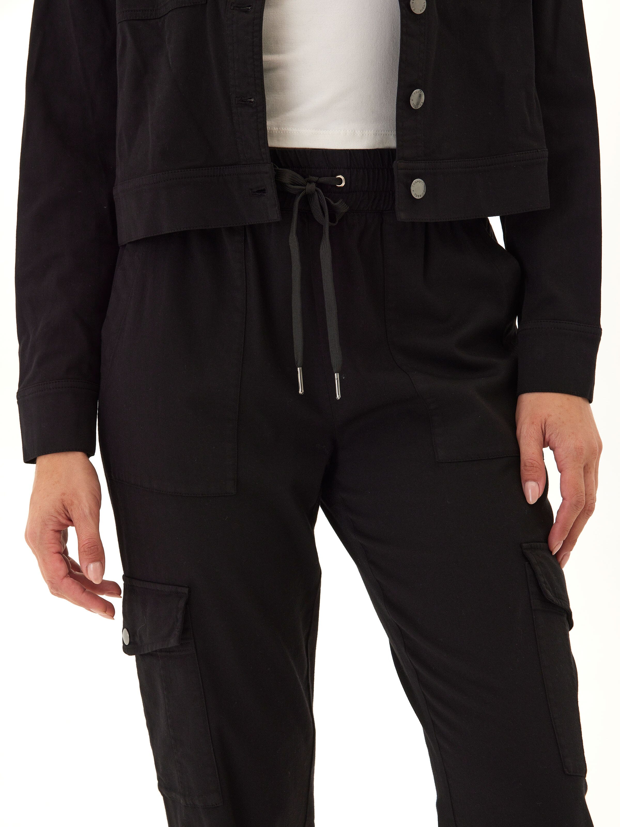 Stretch Twill Cargo Jogger 27-inch Length Utility Pants