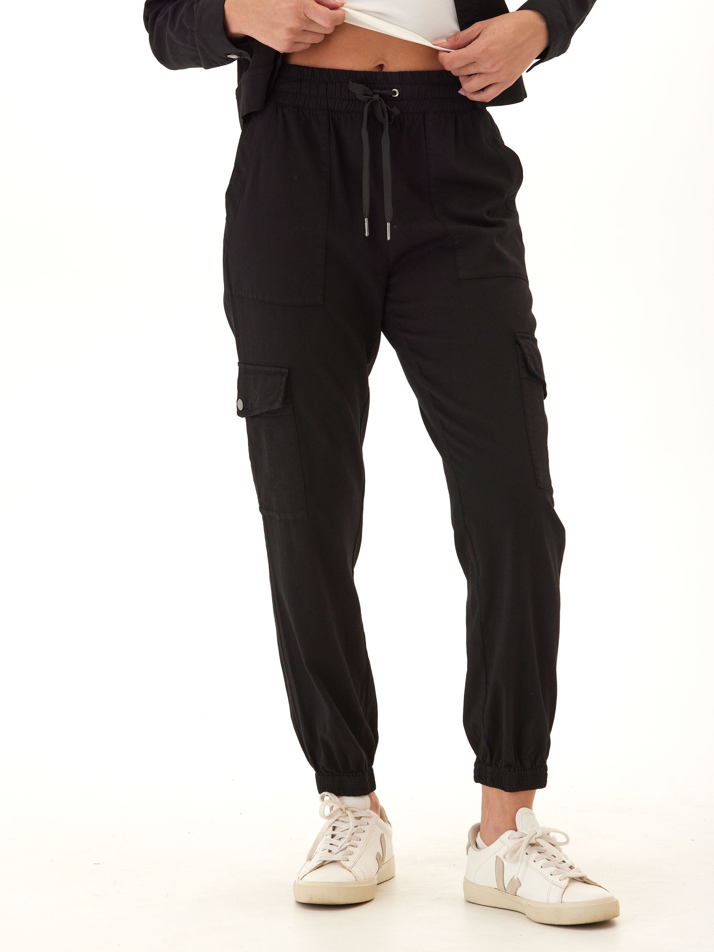 Stretch Twill Cargo Jogger 27-inch Length Utility Pants