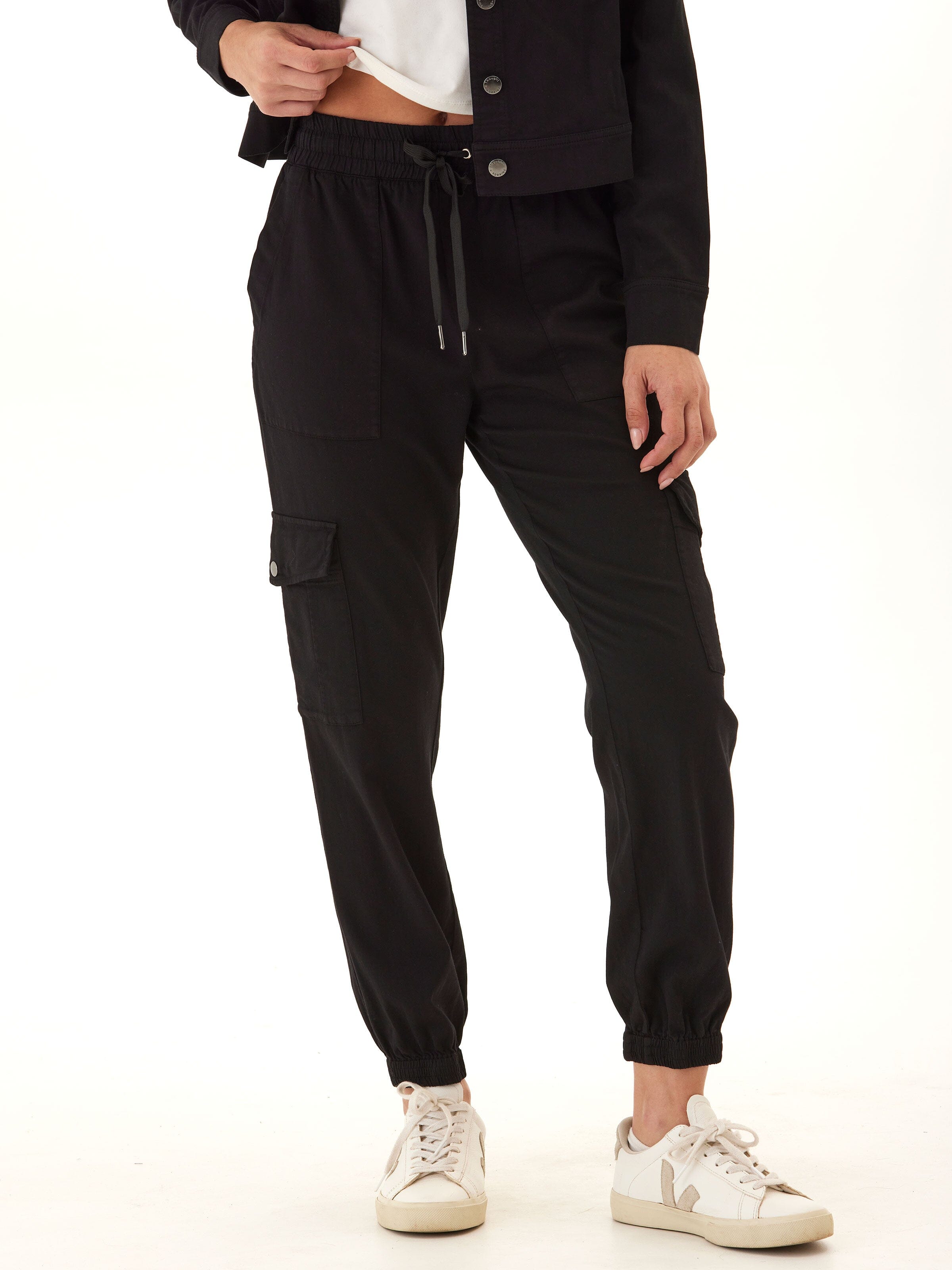 Stretch Twill Cargo Jogger 27-inch Length Utility Pants