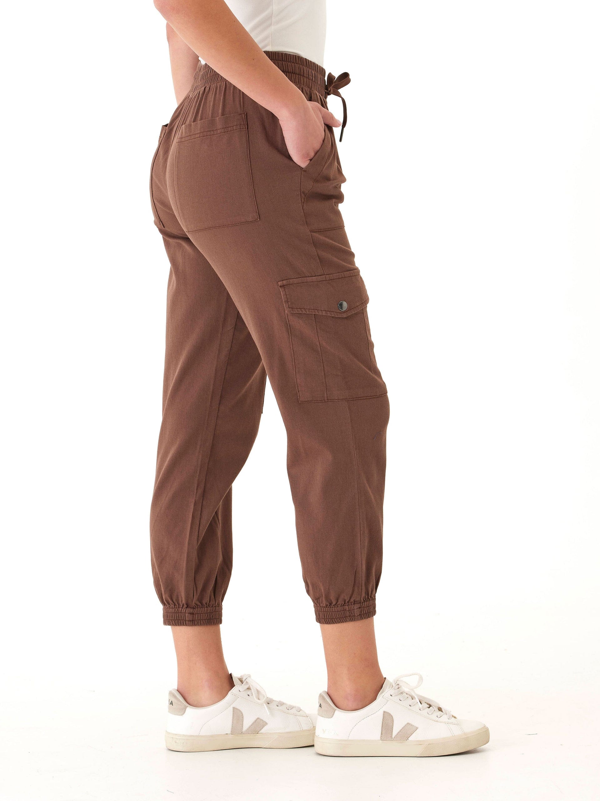 Stretch Twill Cargo Jogger 27-inch Length Utility Pants
