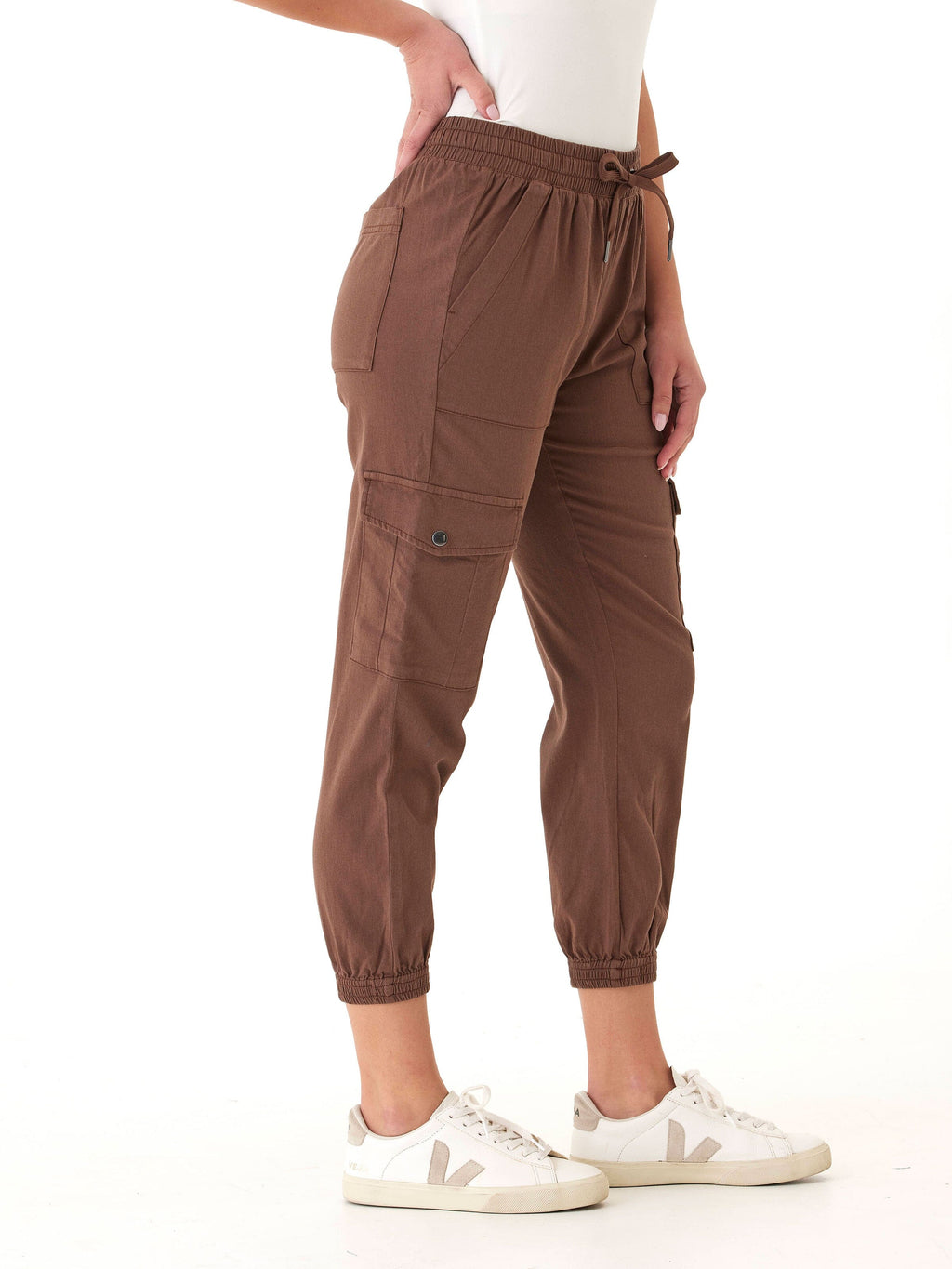 Stretch Twill Cargo Jogger 27-inch Length Utility Pants