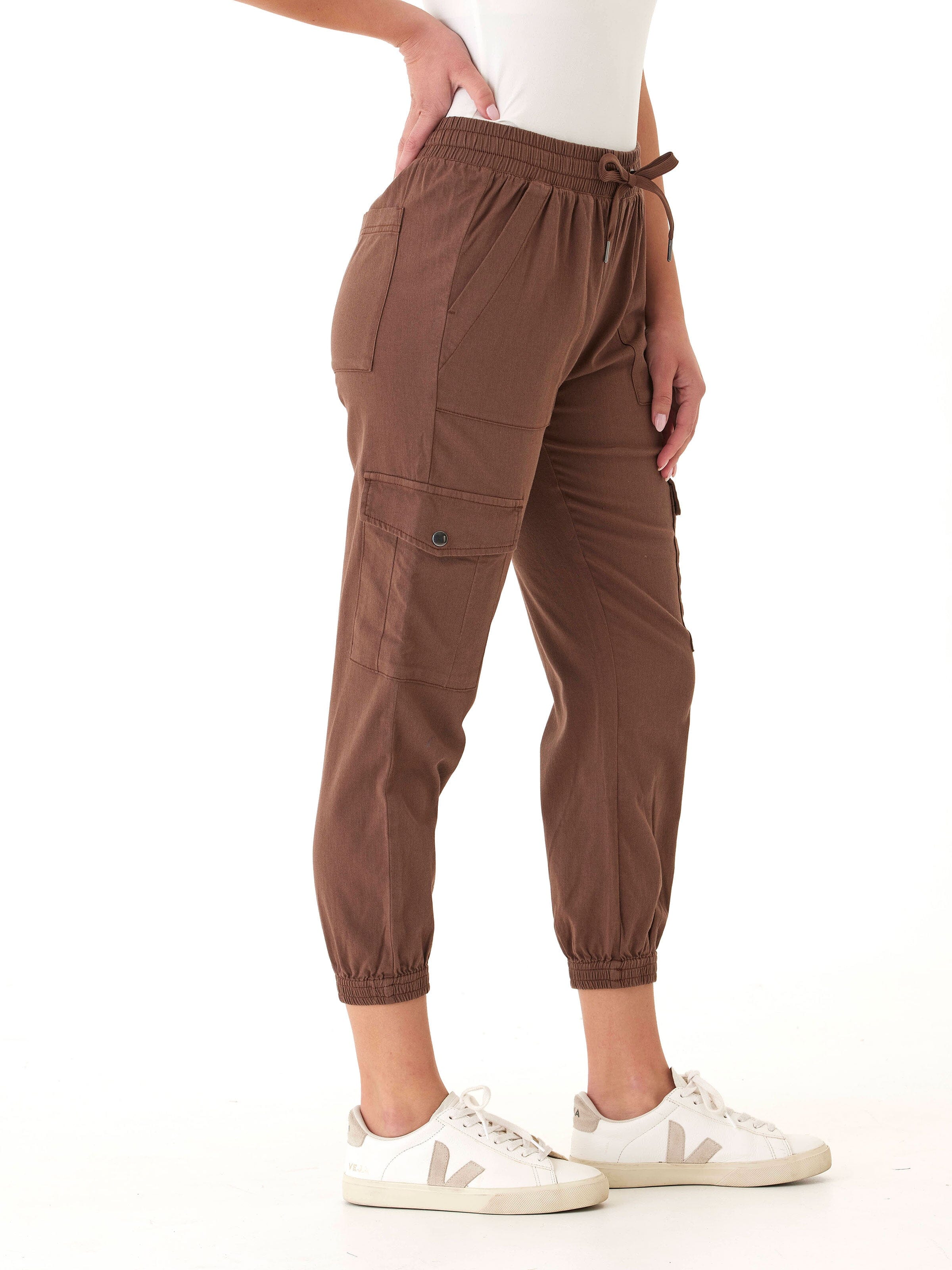 Stretch Twill Cargo Jogger 27-inch Length Utility Pants