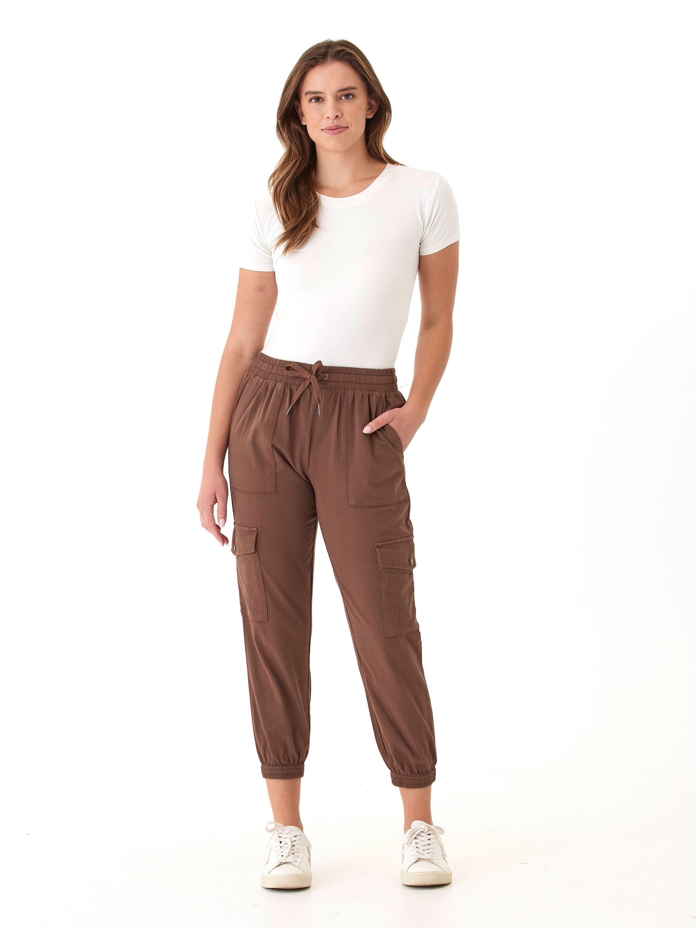 Stretch Twill Cargo Jogger 27-inch Length Utility Pants