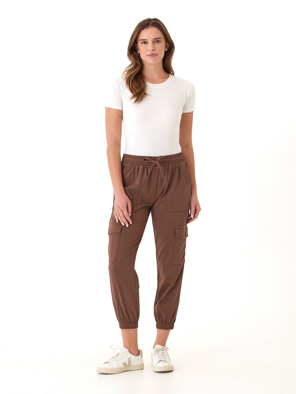 Stretch Twill Cargo Jogger 27-inch Length Utility Pants