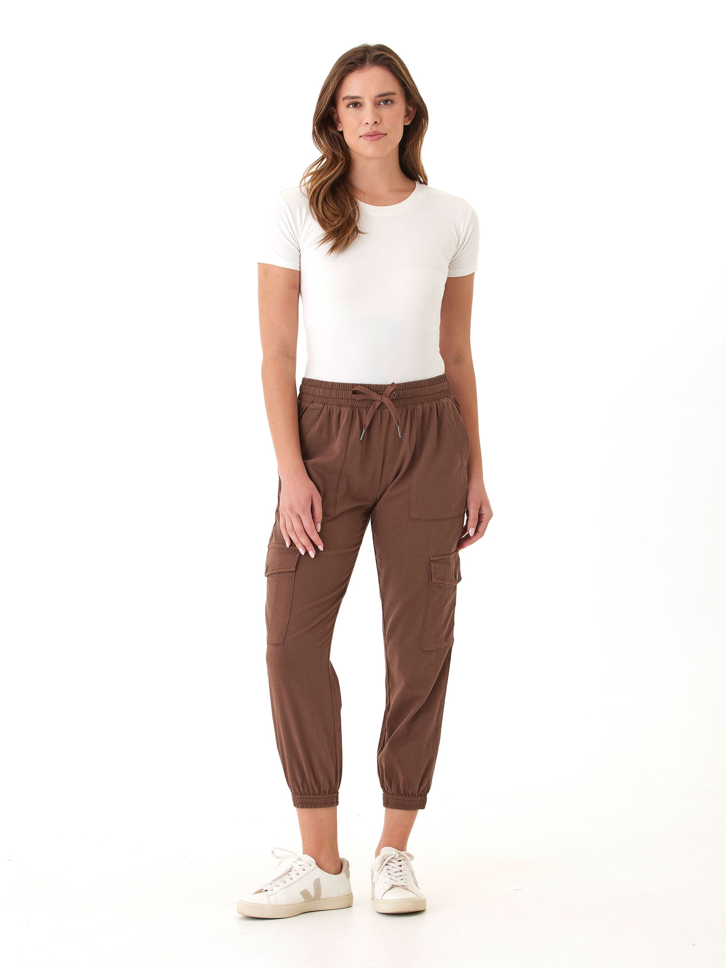 Stretch Twill Cargo Jogger 27-inch Length Utility Pants