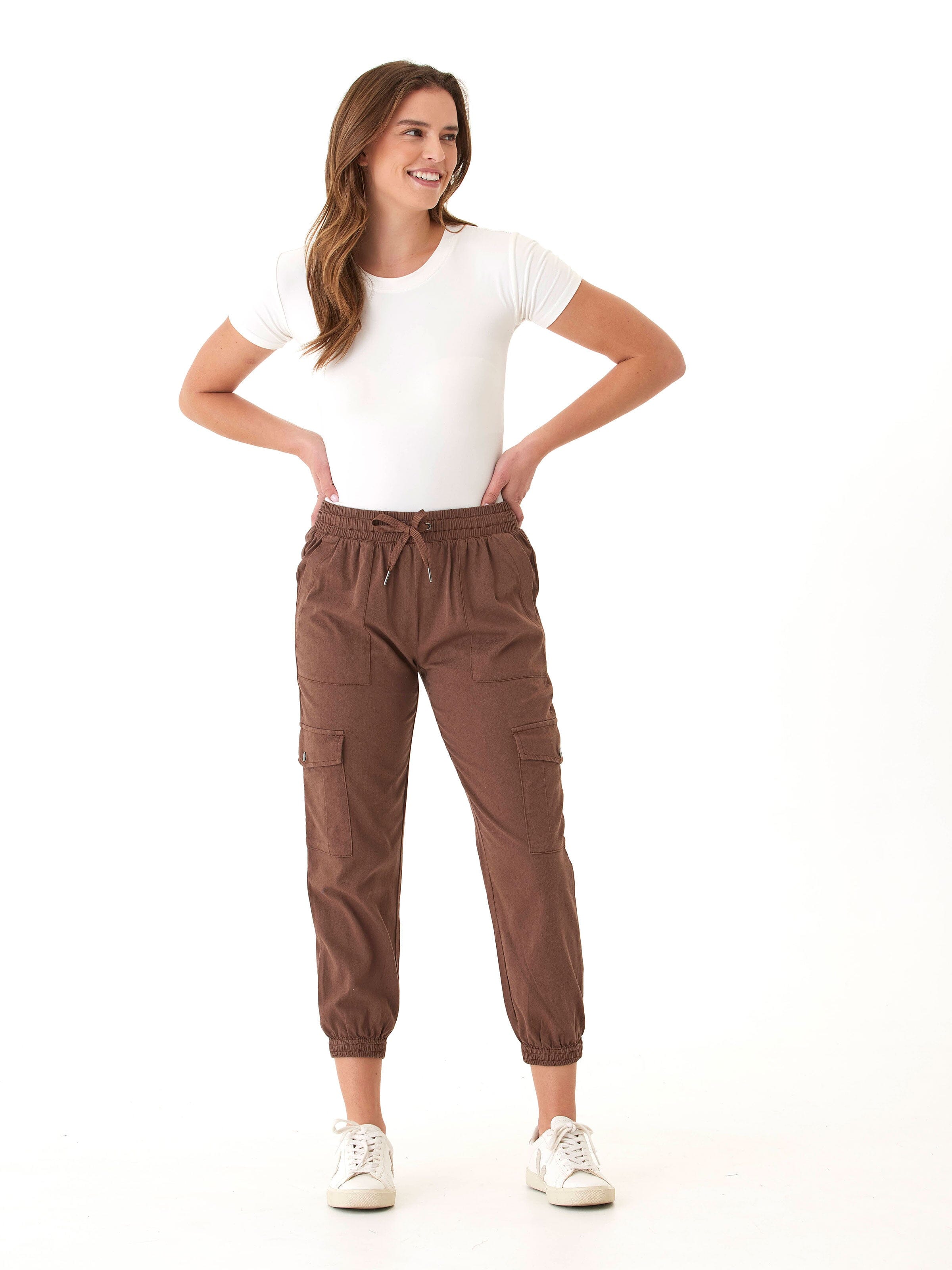 Stretch Twill Cargo Jogger 27-inch Length Utility Pants