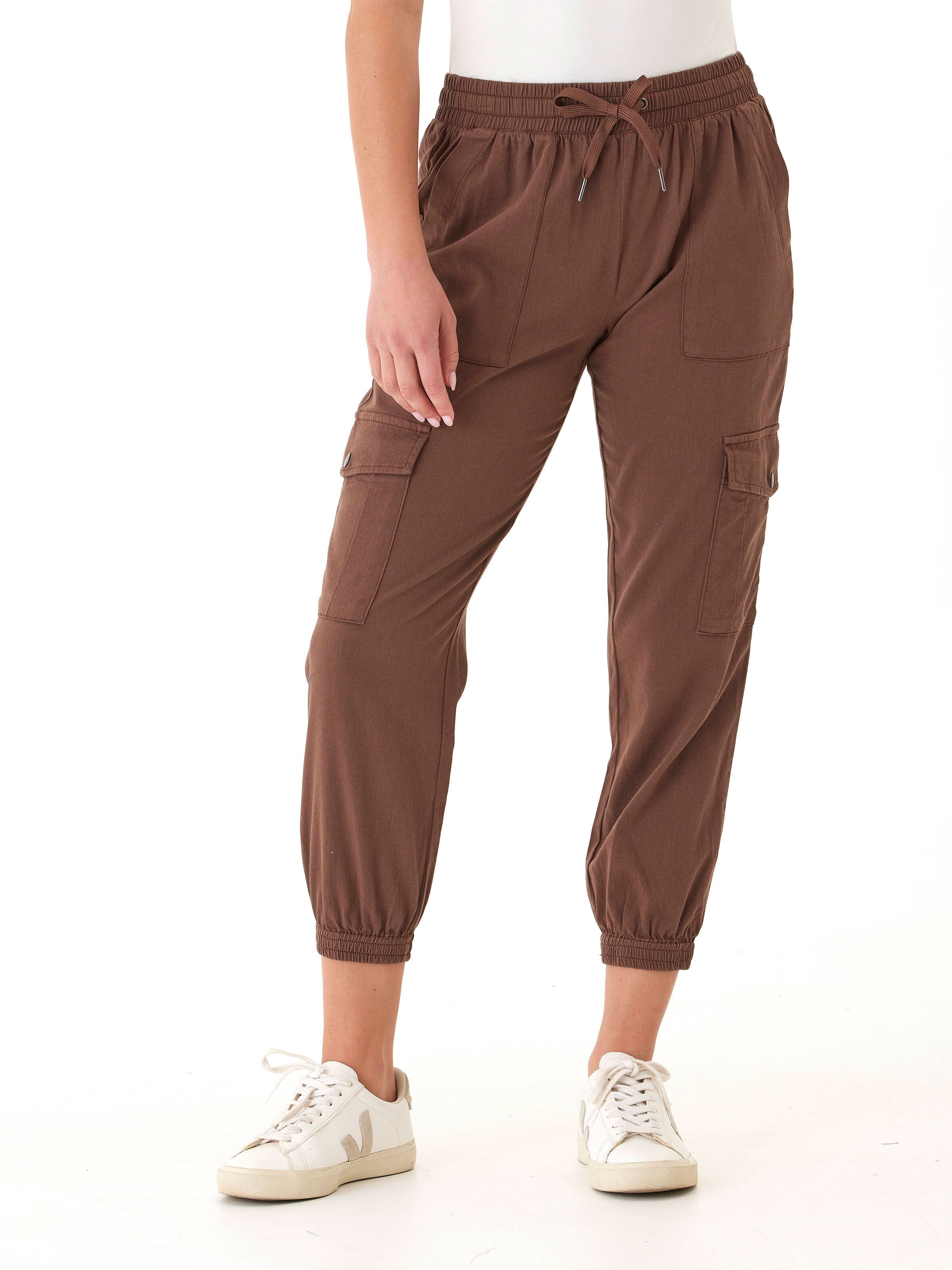 Stretch Twill Cargo Jogger 27-inch Length Utility Pants