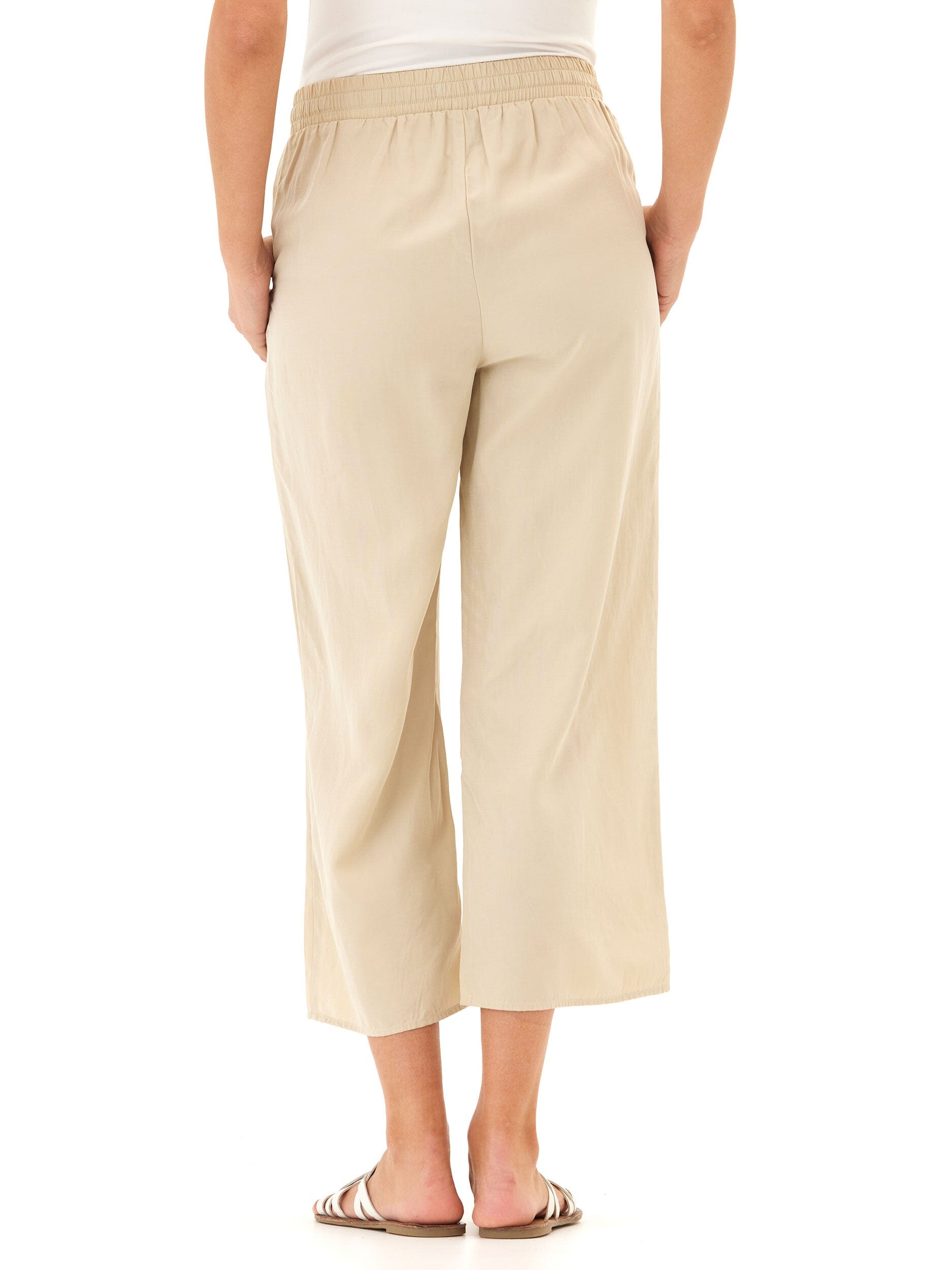 Hannah Breezy Linen Pant: Lightweight Relaxed Fit Drawstring Trousers