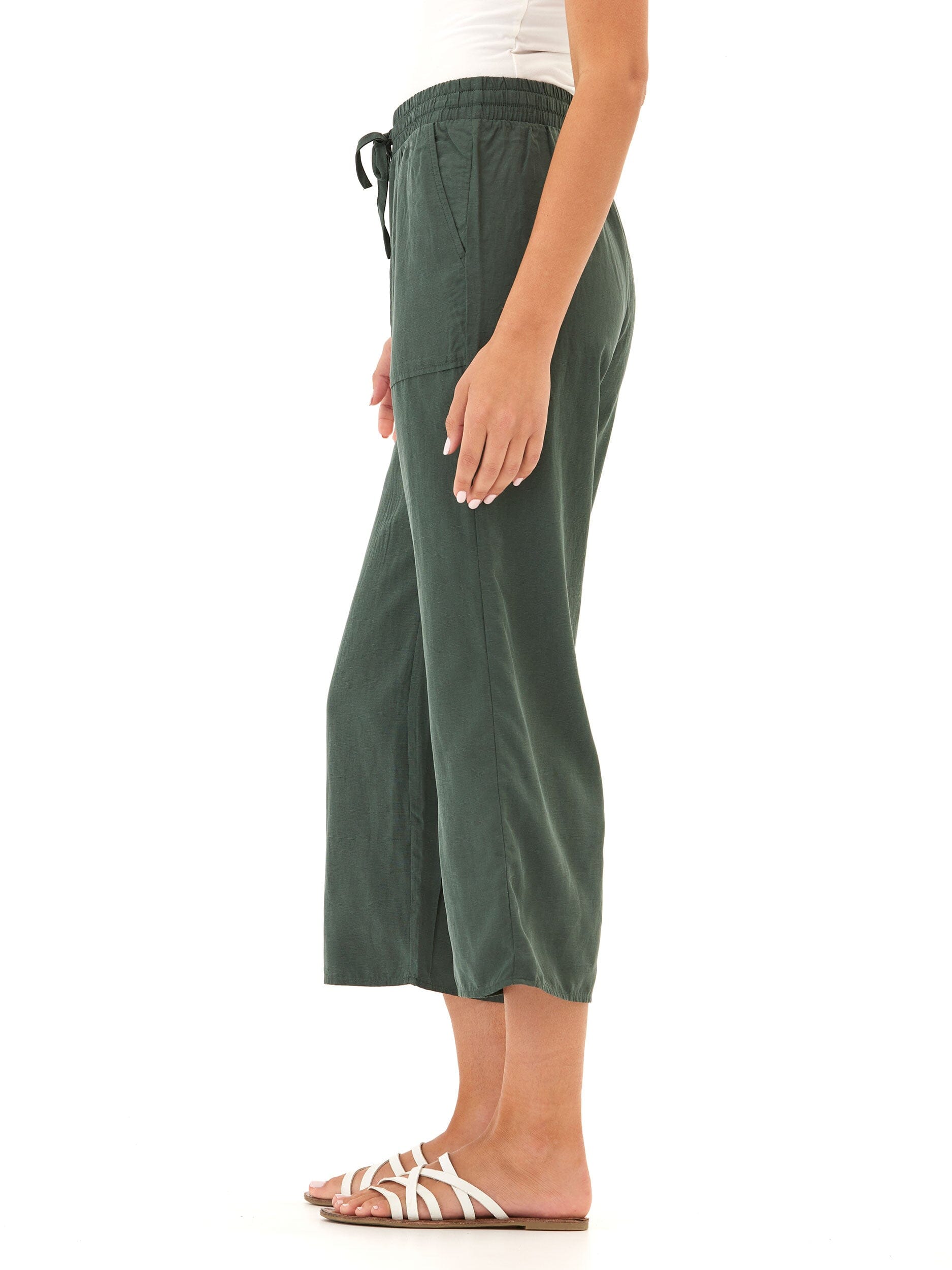 Hannah Breezy Linen Pant: Lightweight Relaxed Fit Drawstring Trousers