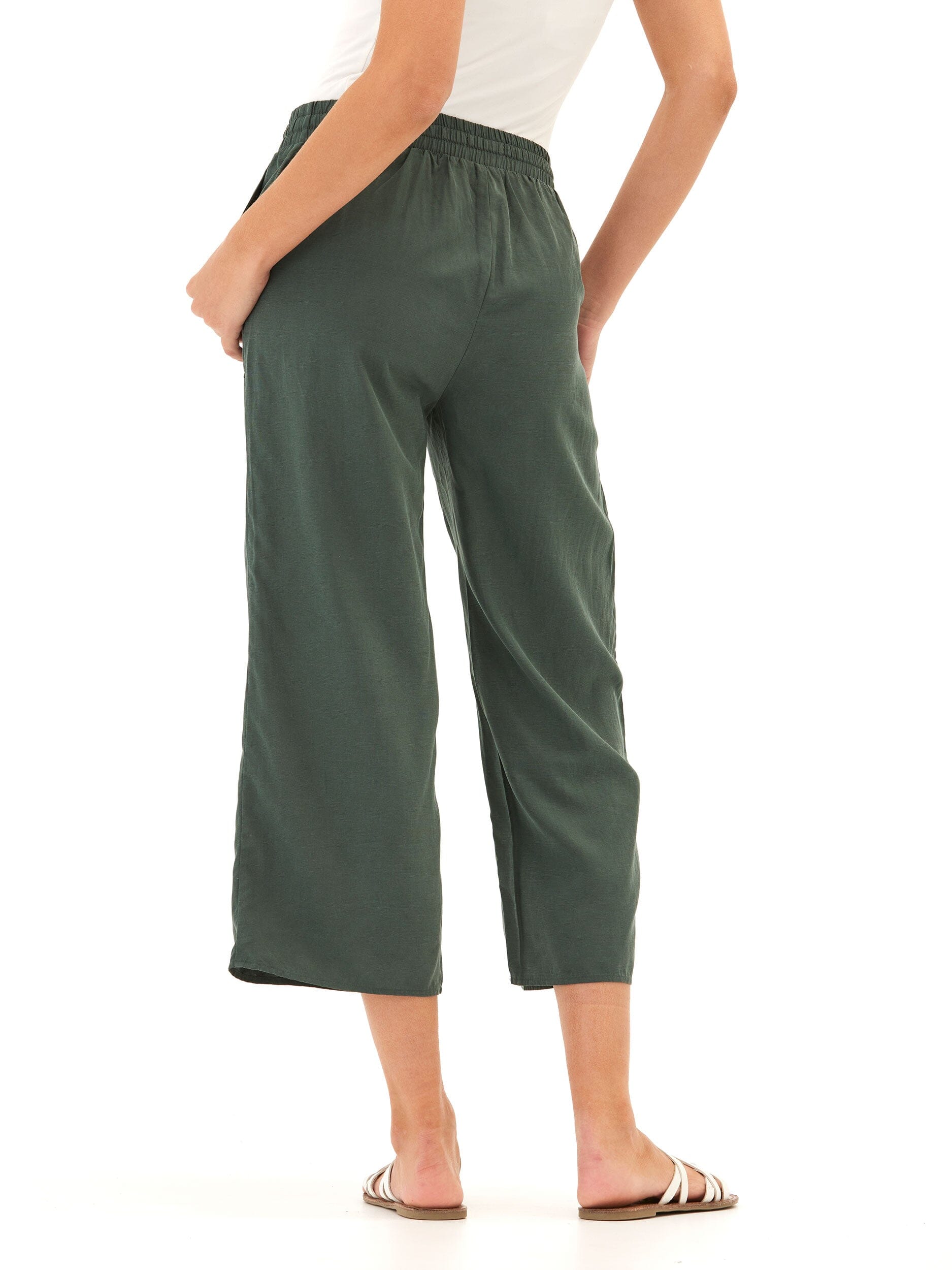 Hannah Breezy Linen Pant: Lightweight Relaxed Fit Drawstring Trousers