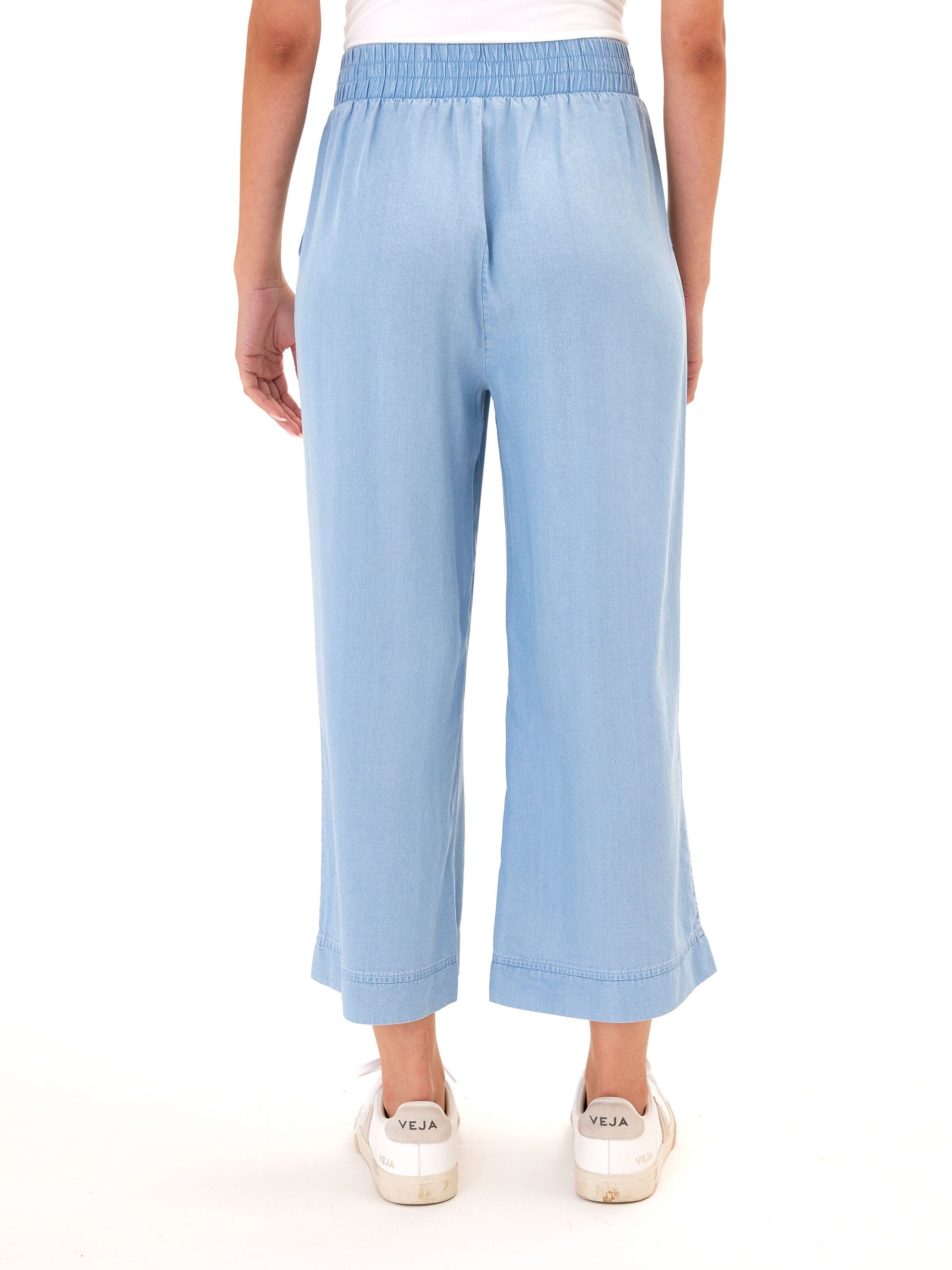 Harlowe Chambray Crop Pant 24-Inch Inseam