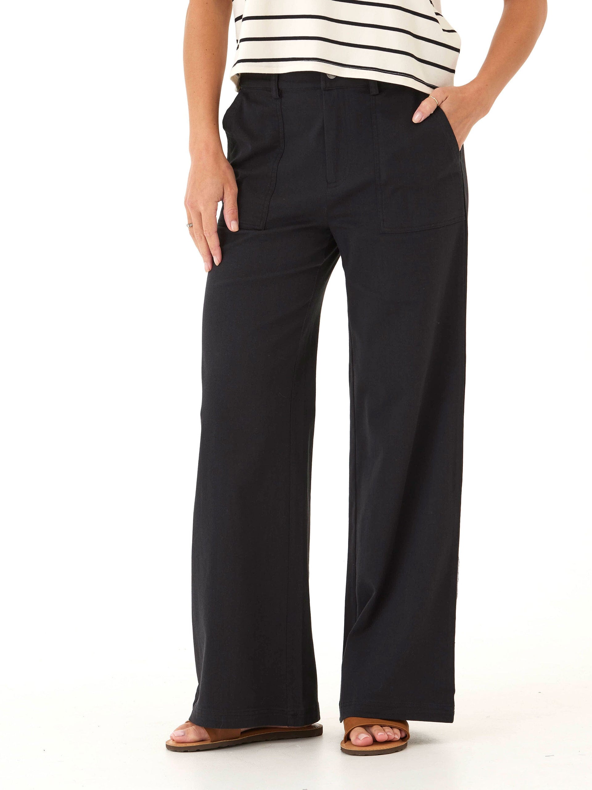 A pair of Pamela Stretch Twill Wide Leg Pants in a flattering, comfortable fit, displayed on a clean background.