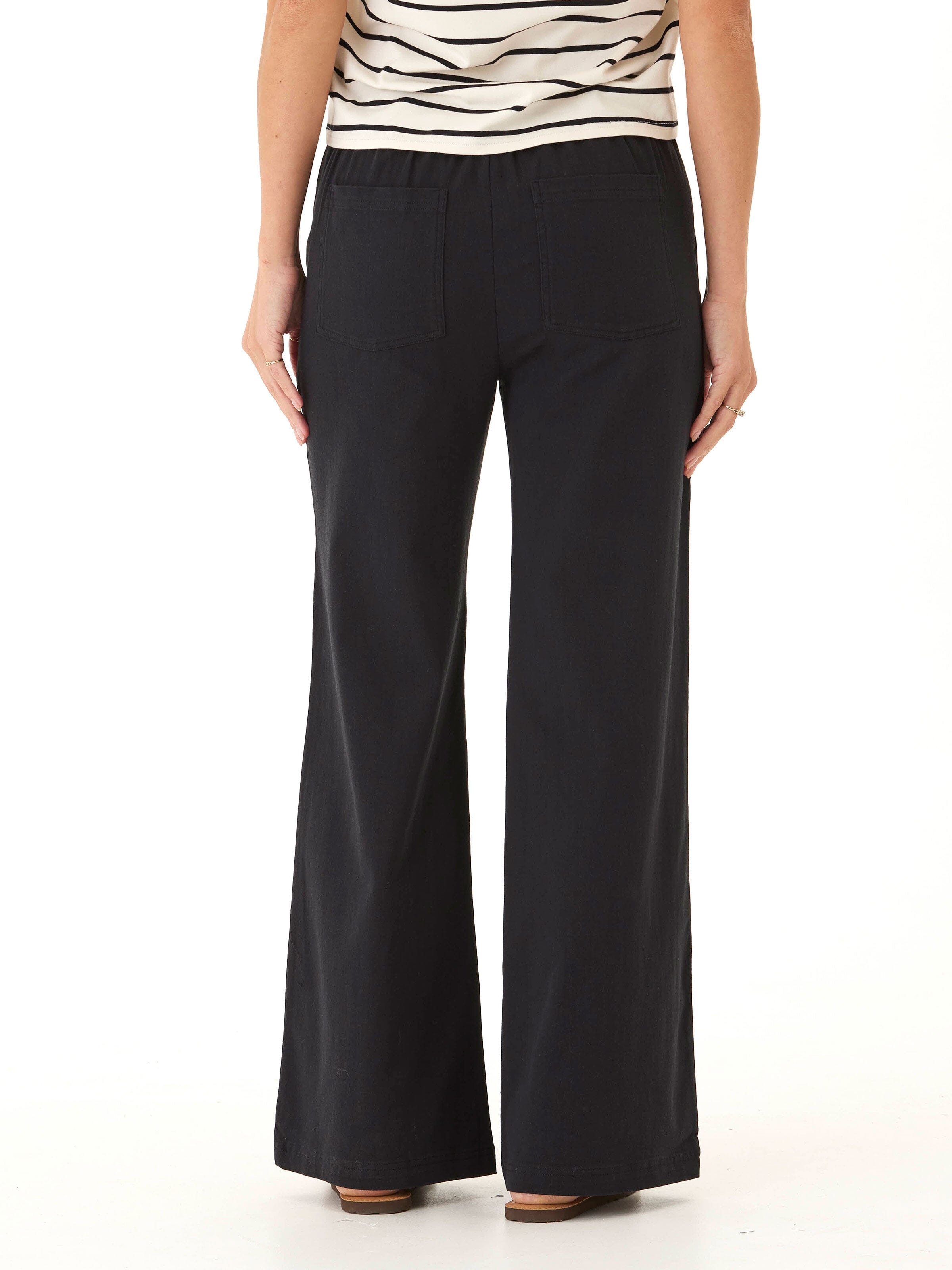 Pamela Stretch Twill Wide Leg Pant - Comfortable High Rise Trouser