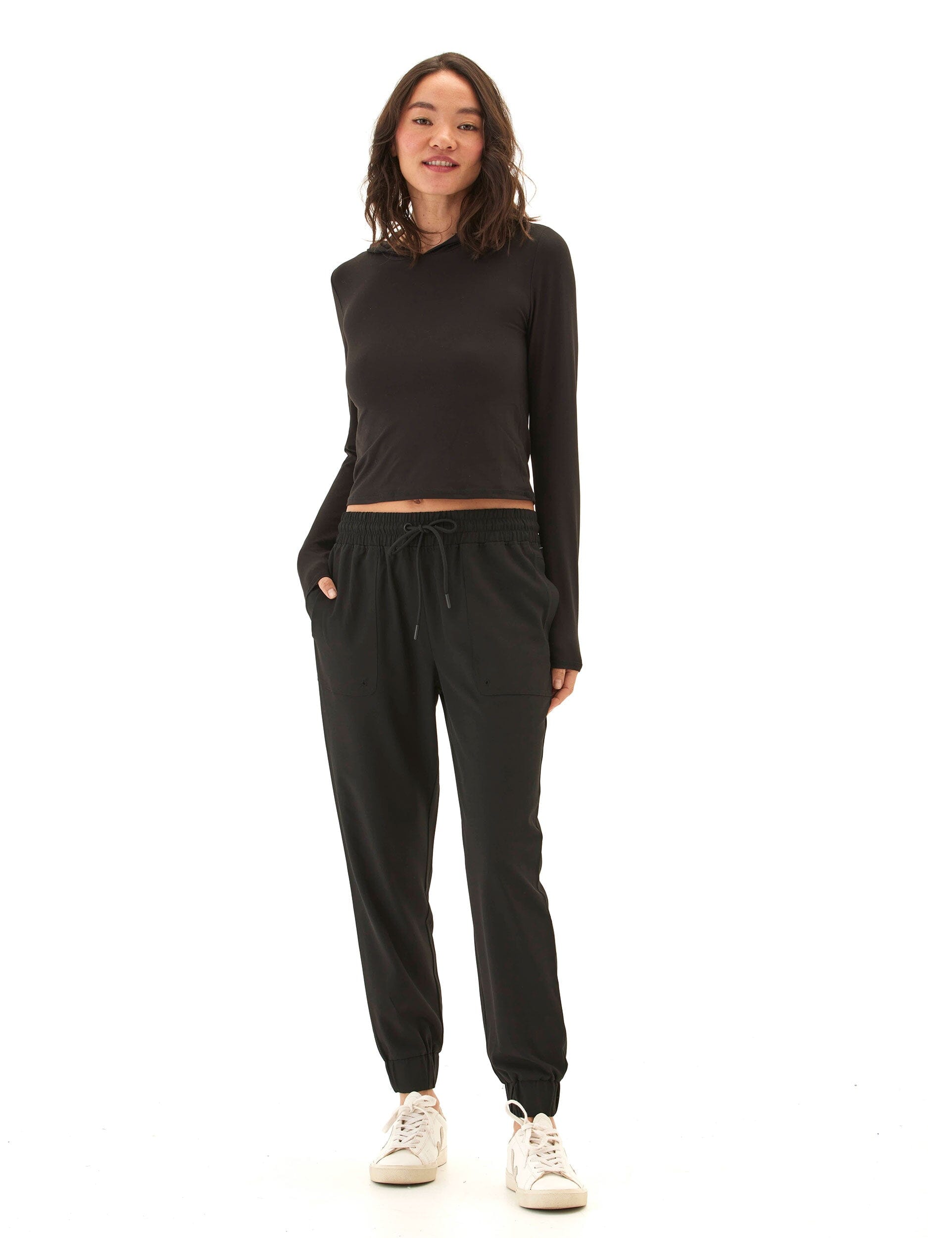 Trysha Ultrastretch Woven Jogger – Women's Mid-Rise Ankle Pants