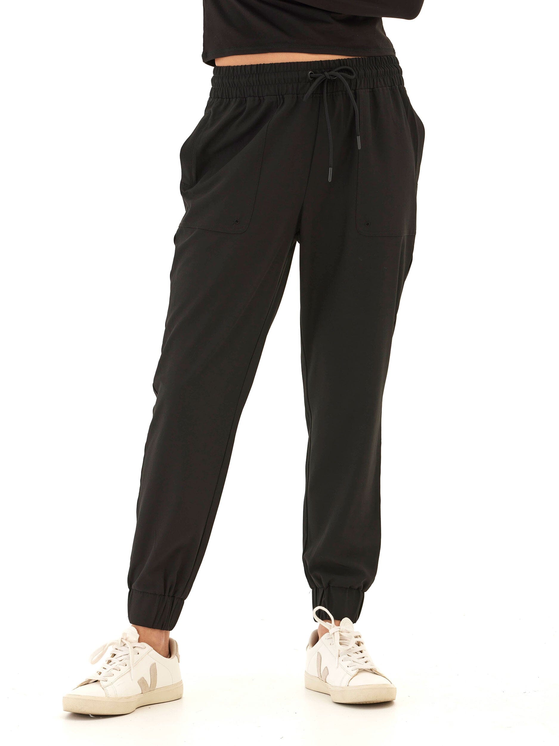 Trysha Ultrastretch Woven Jogger – Women's Mid-Rise Ankle Pants
