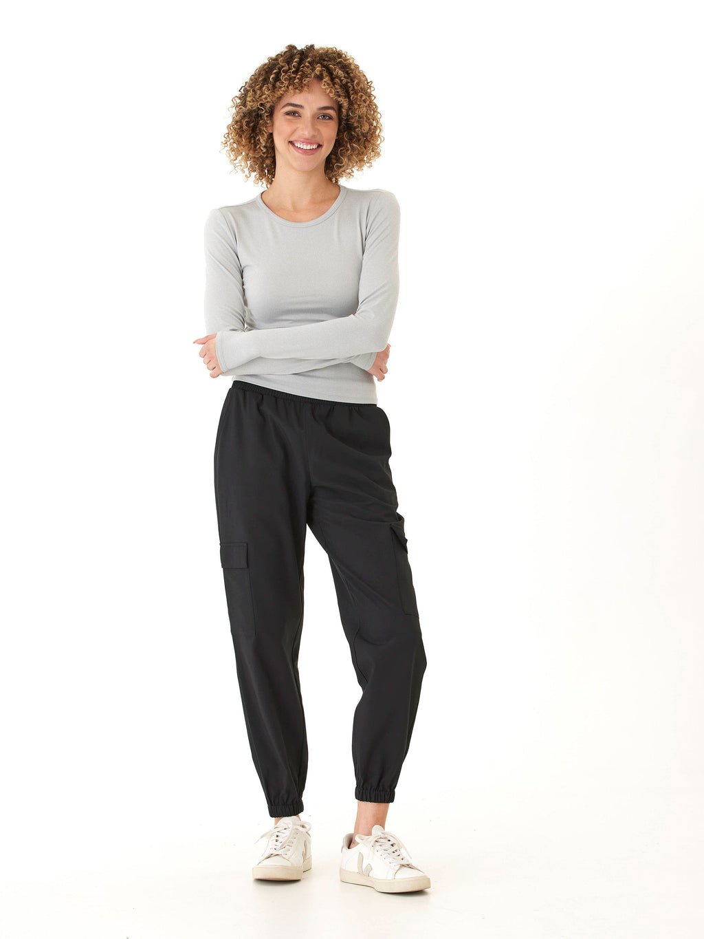 Sallie Essential Eco Woven Jogger with Utility Cargo Pockets