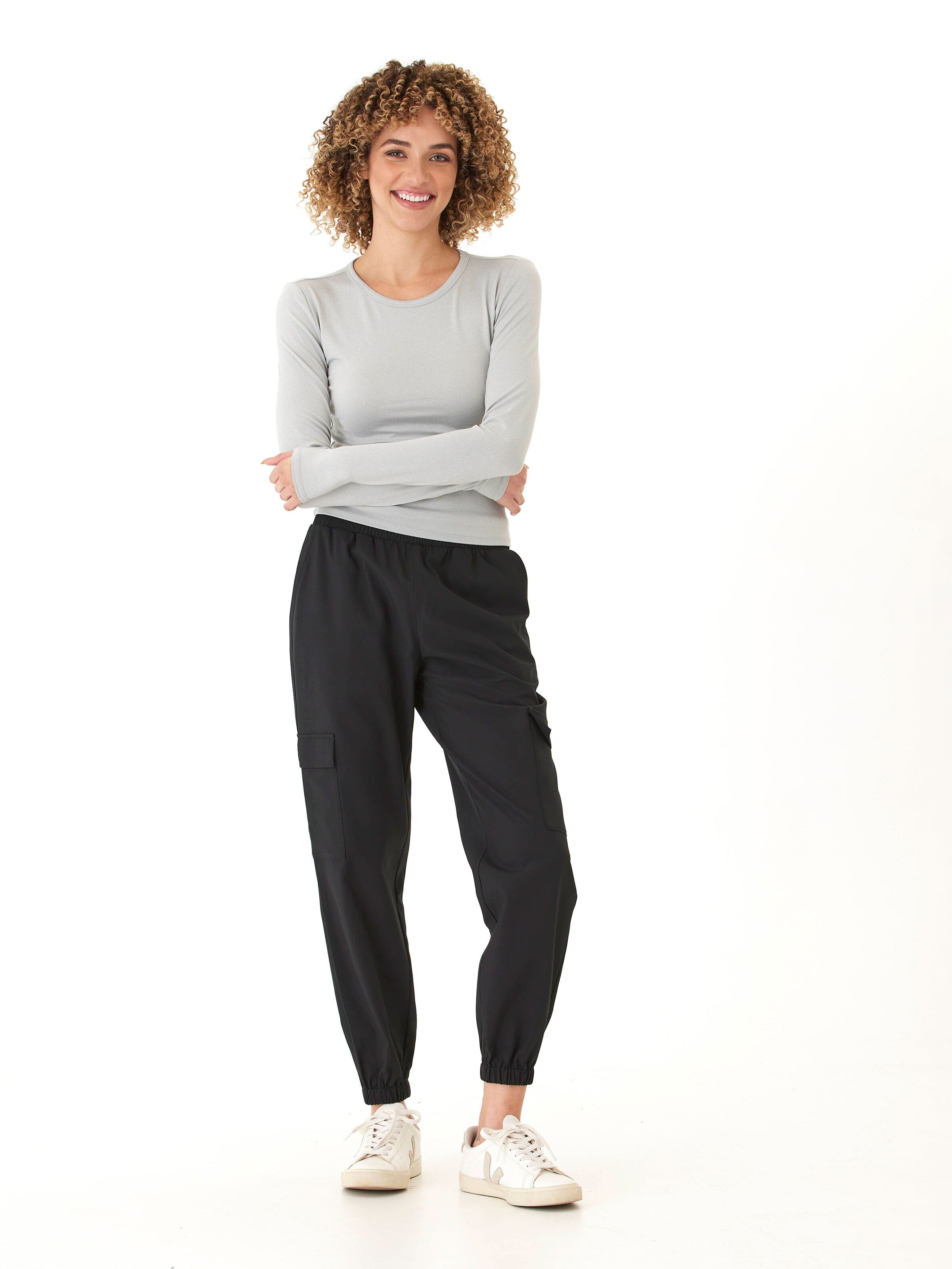 Sallie Essential Eco Woven Jogger with Utility Cargo Pockets