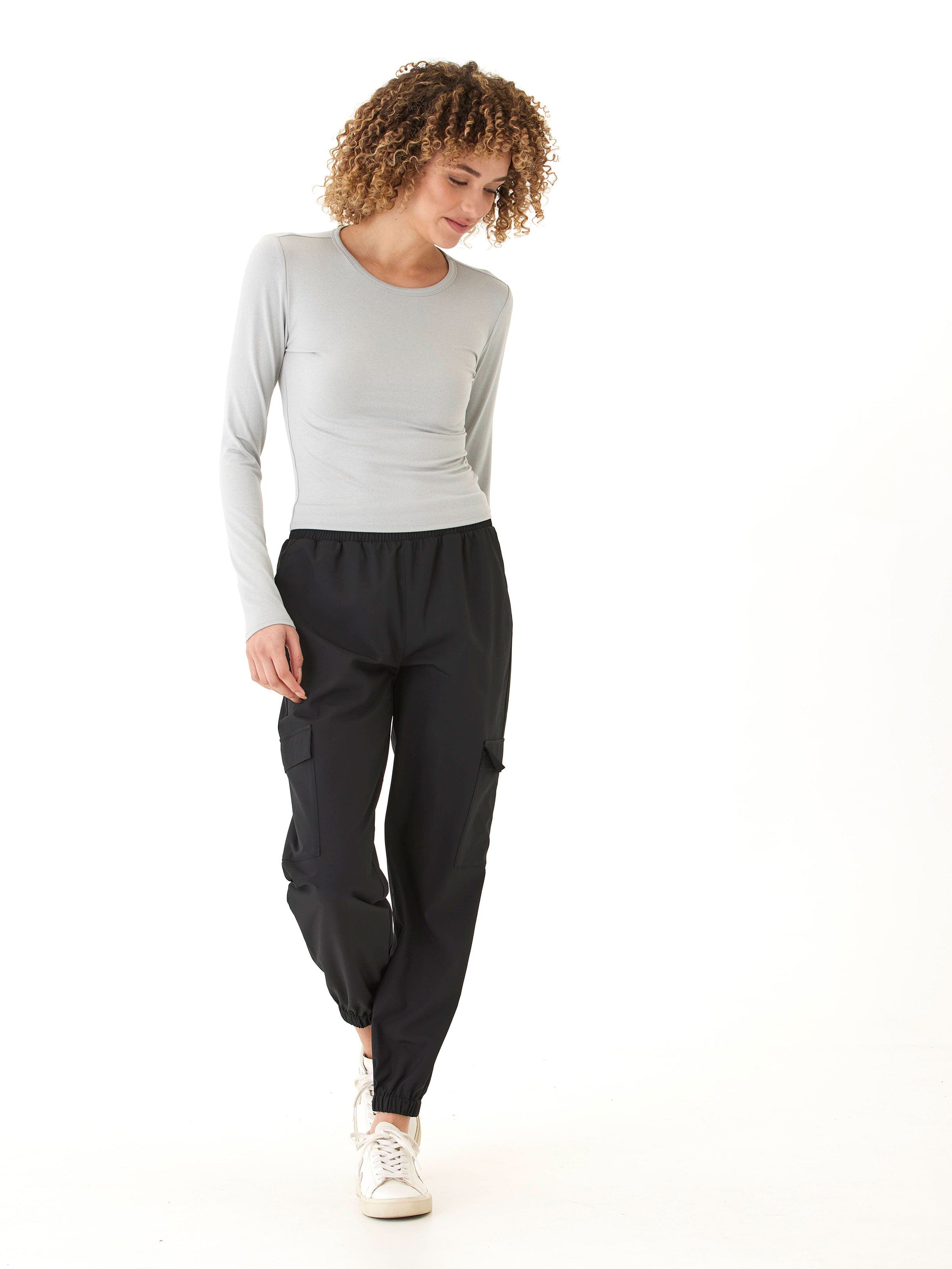 Sallie Essential Eco Woven Jogger with Utility Cargo Pockets