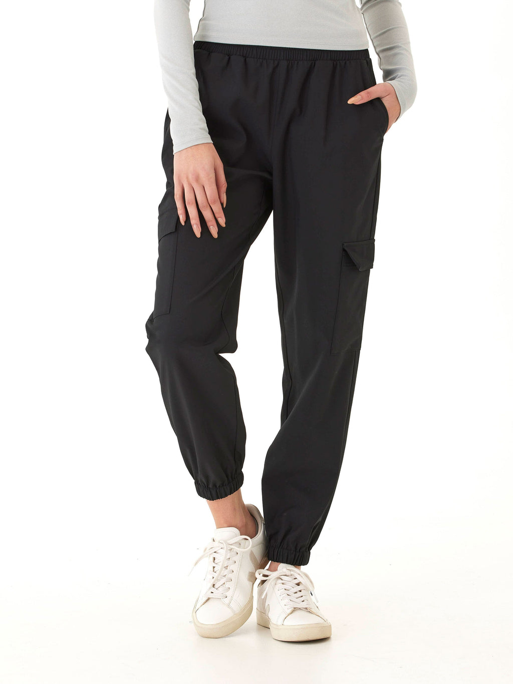 Sallie Essential Eco Woven Jogger with Utility Cargo Pockets