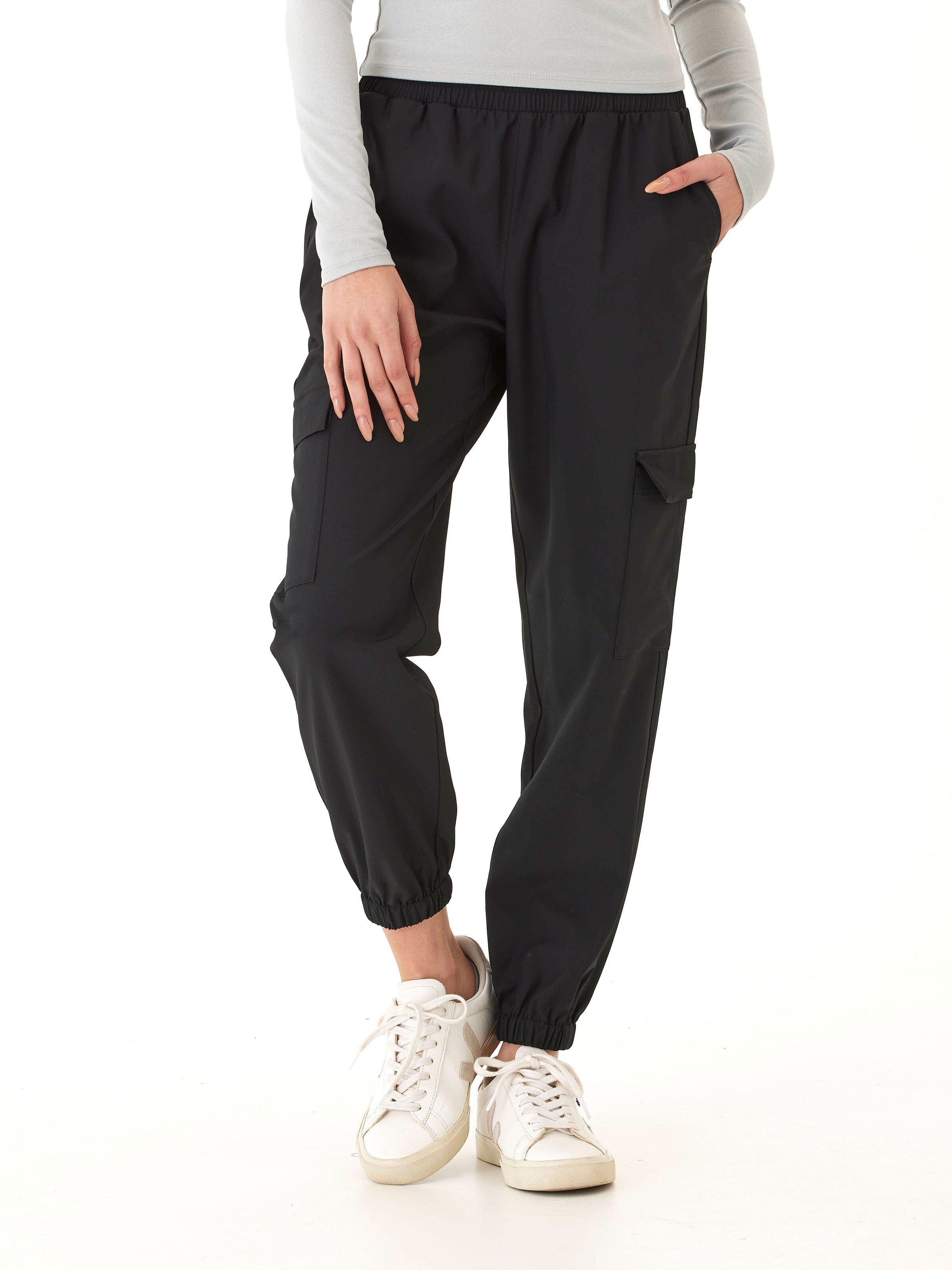 Sallie Essential Eco Woven Jogger with Utility Cargo Pockets