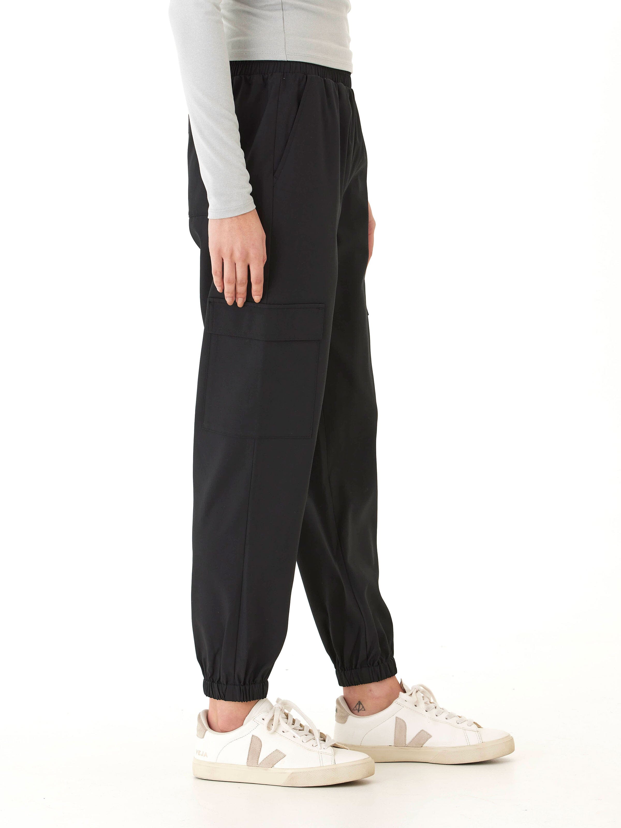 Sallie Essential Eco Woven Jogger with Utility Cargo Pockets