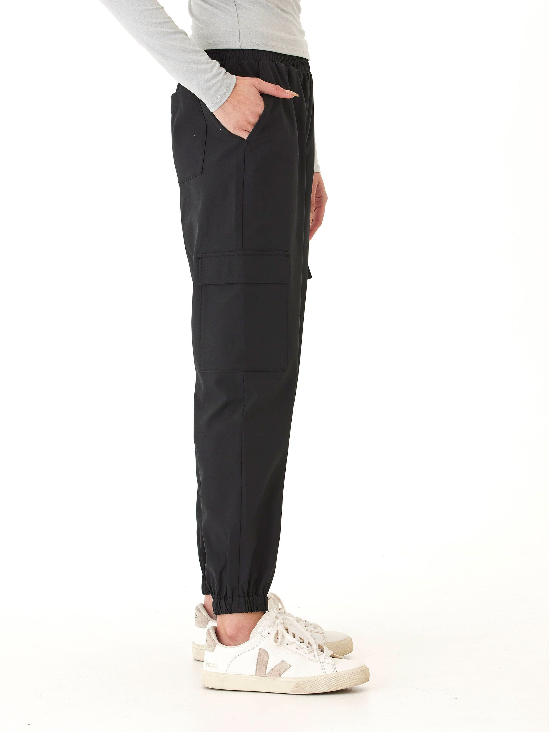 Sallie Essential Eco Woven Jogger with Utility Cargo Pockets
