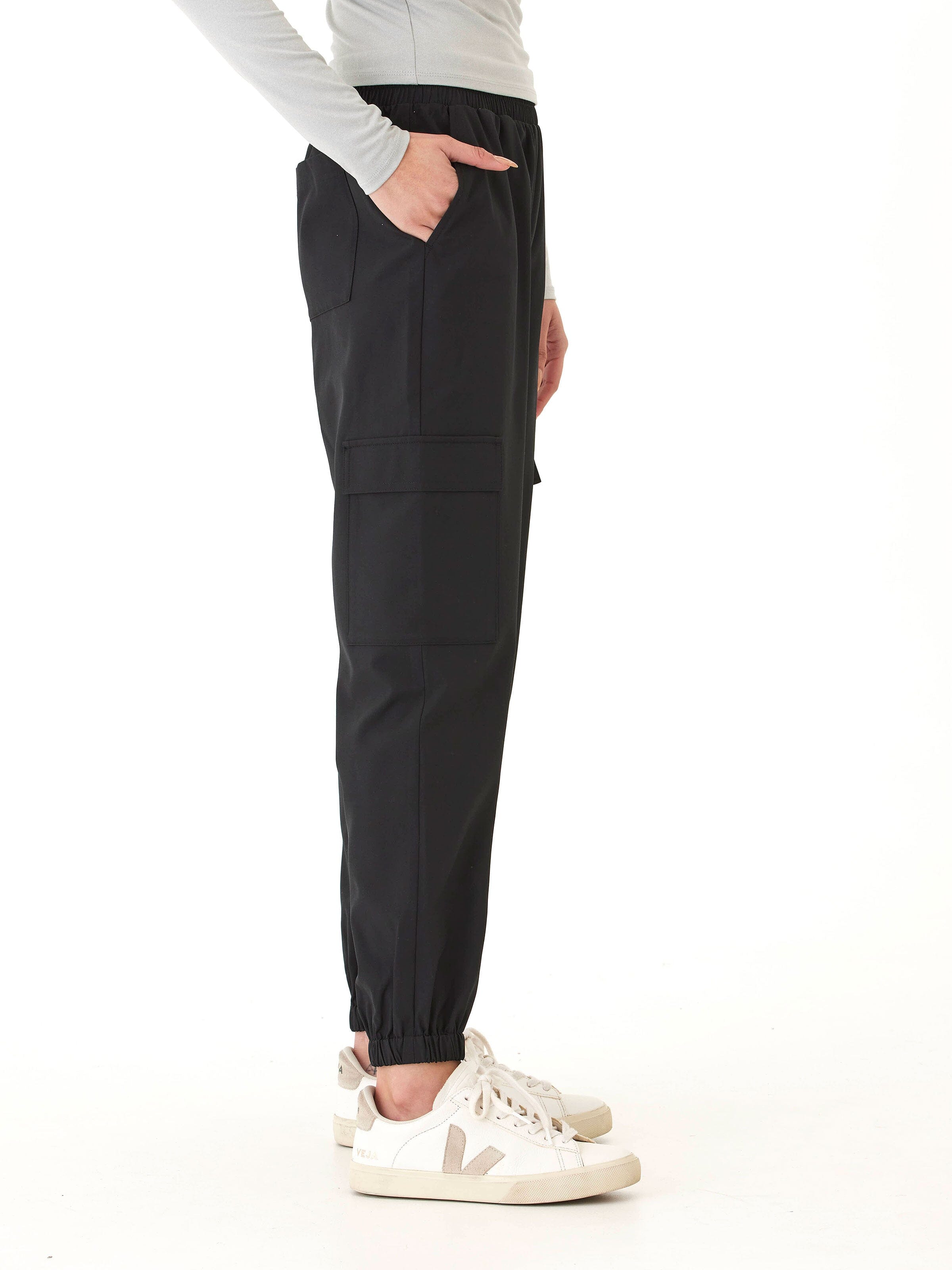 Sallie Essential Eco Woven Jogger with Utility Cargo Pockets
