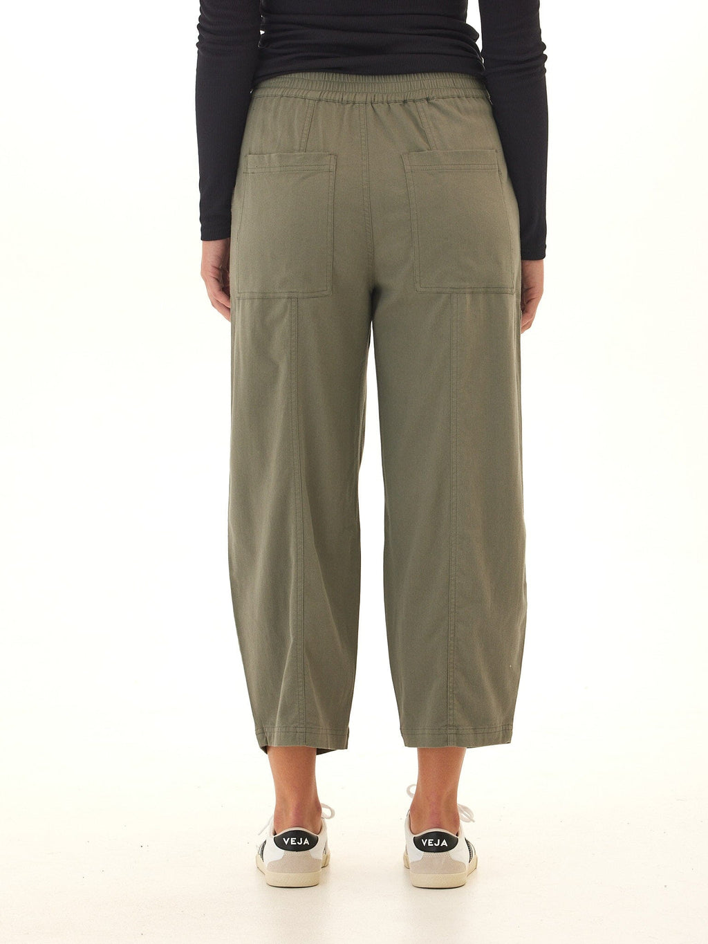 Lauren Stretch Twill Pleated Barrel Pant