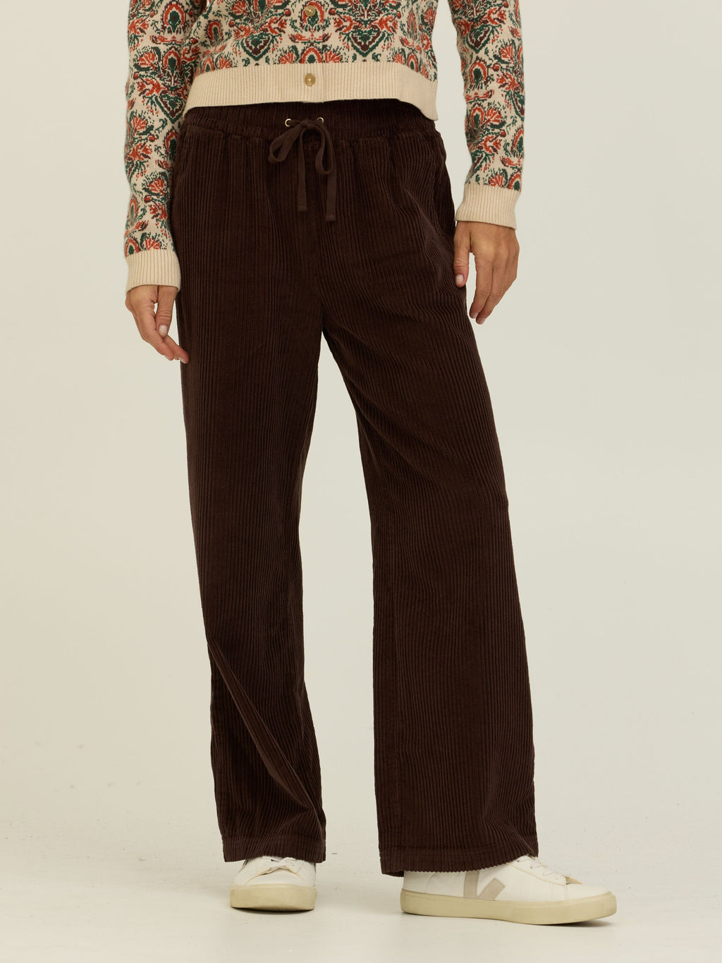 Davisha Textured Corduroy Wide Leg Pant