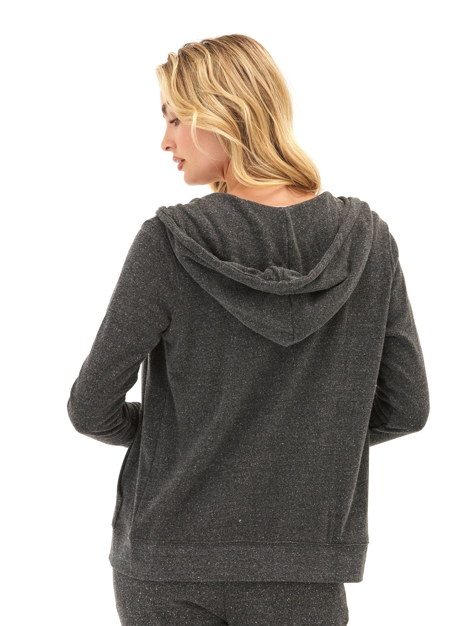 Women's Core Triblend Fleece Classic Zip Hoodie in Charcoal or White