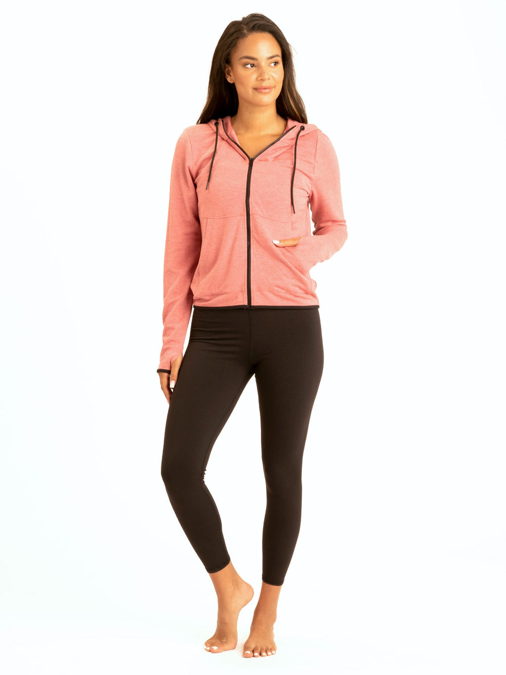 Sybil FeatherLoop Fleece Slim Fit Athleisure Hoodie for Women
