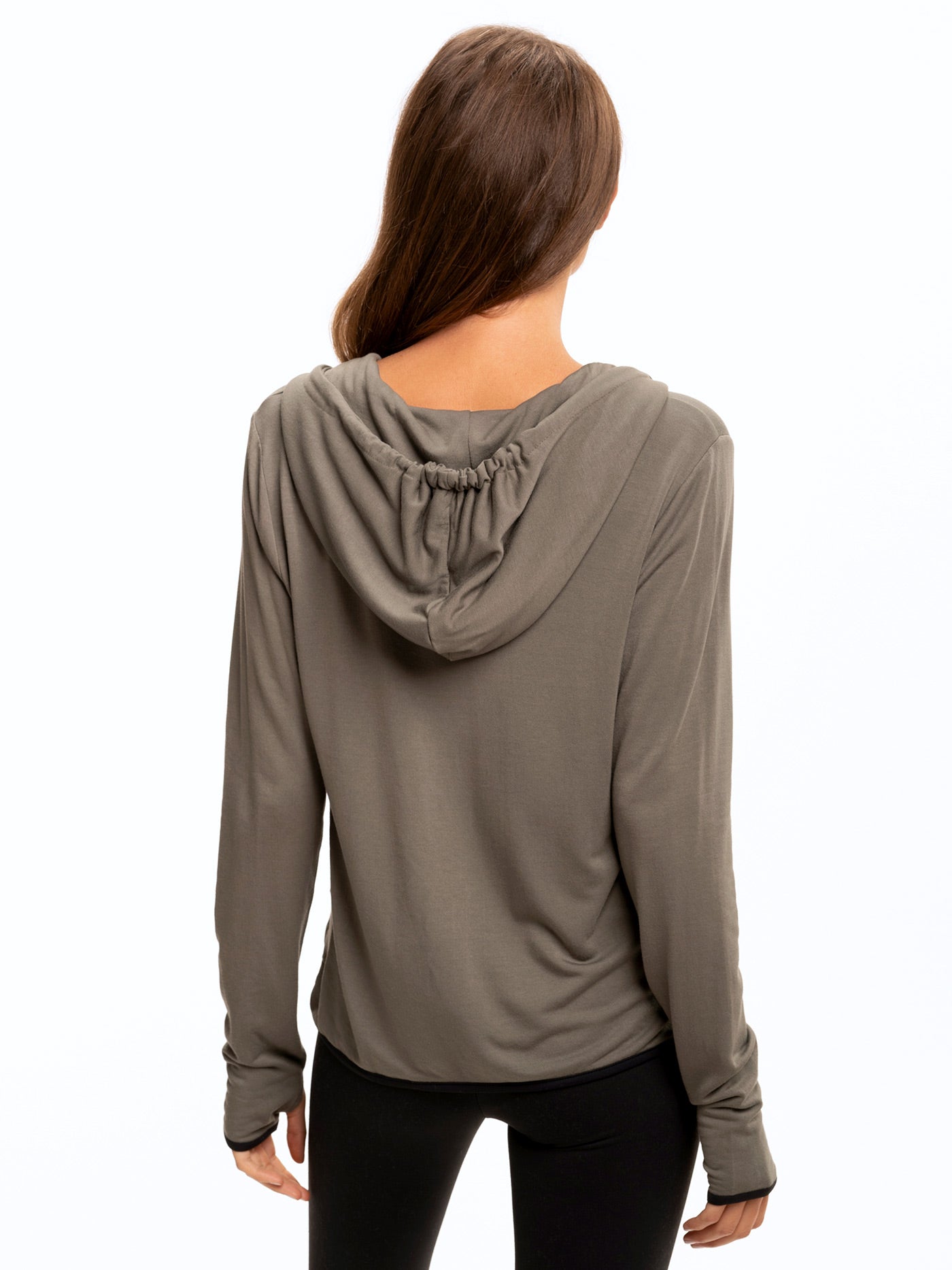 Sybil FeatherLoop Athleisure Jacket with Thumb Holes and Pocket