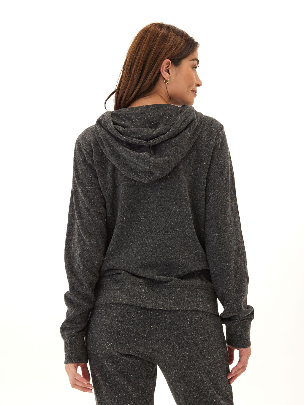 Sinead 1/4 Zip Triblend Fleece Hoodie with Thumbholes