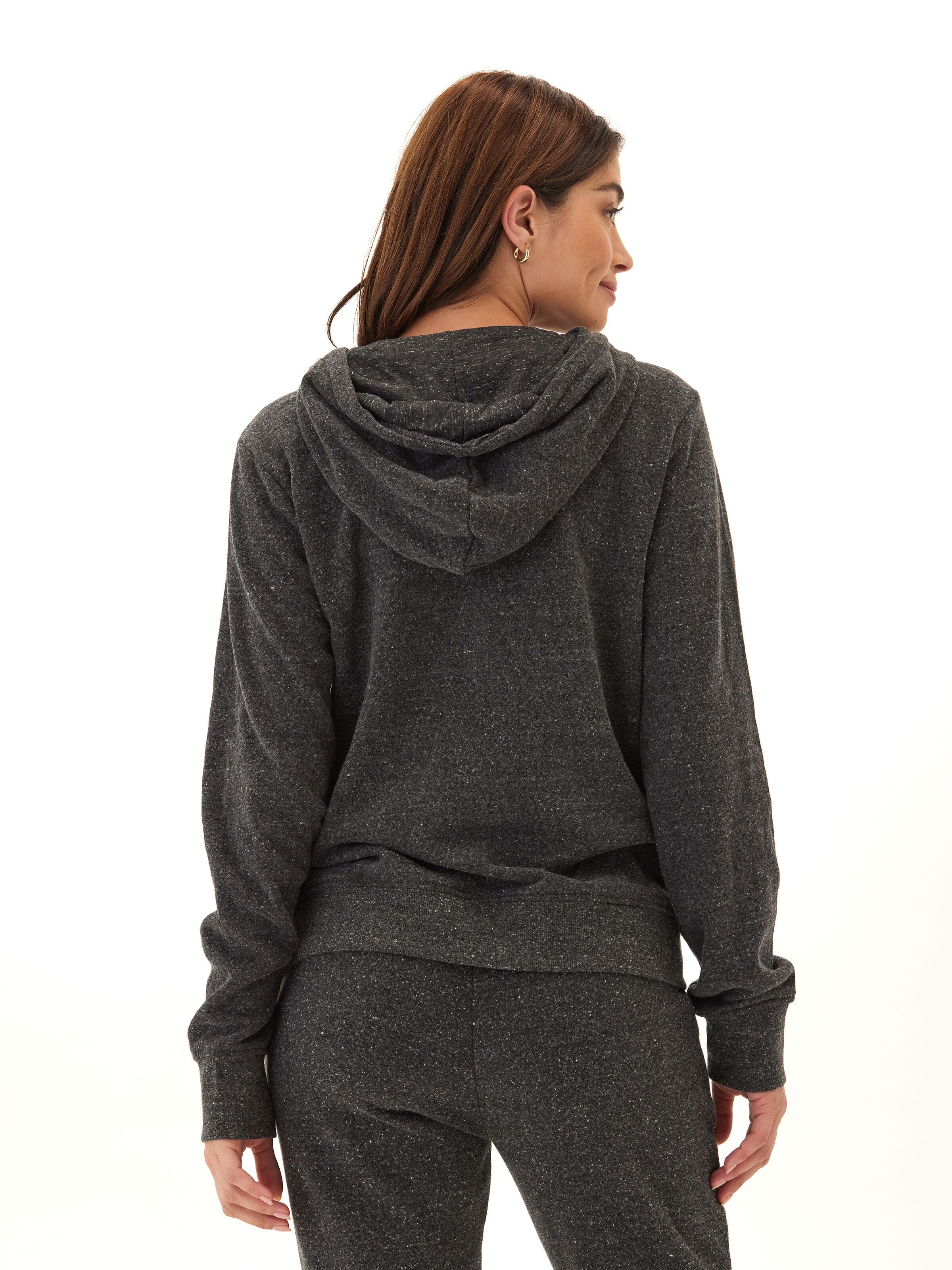 Sinead 1/4 Zip Triblend Fleece Hoodie with Thumbholes