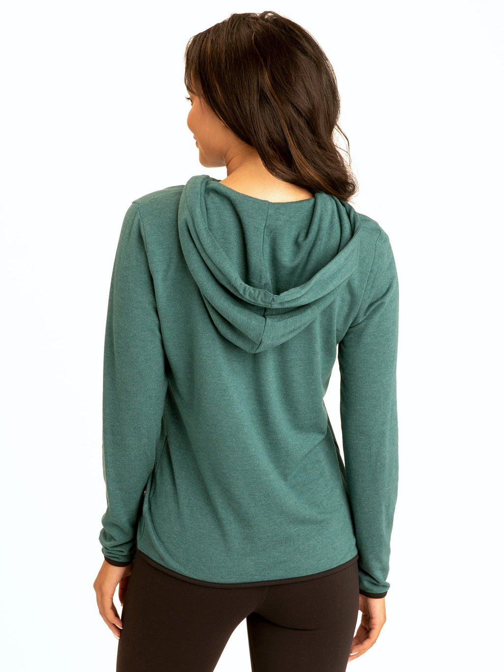 Kyanna FeatherLoop Half Zip Hoodie: Slim Fit Athleisure Pullover