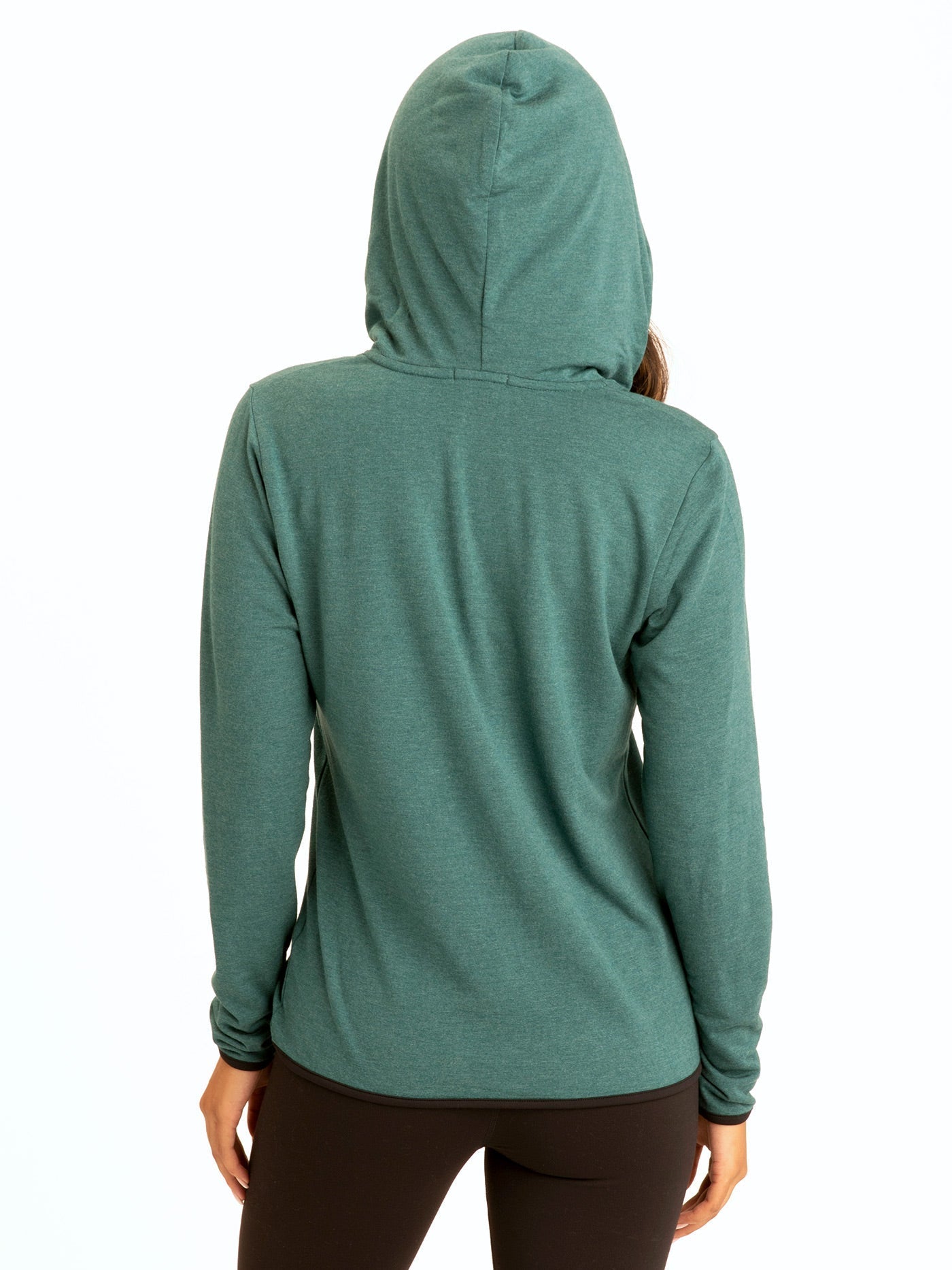 Kyanna FeatherLoop Half Zip Hoodie: Slim Fit Athleisure Pullover