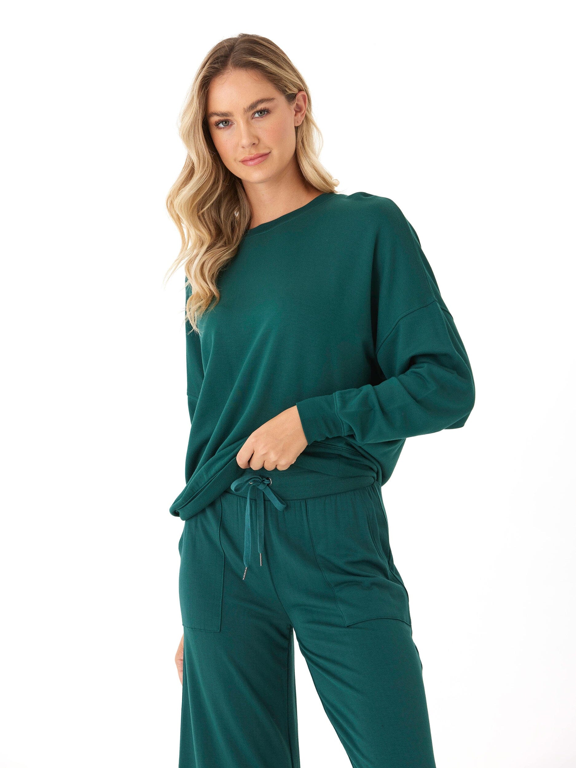 Core Feather Fleece Sweatshirt - Relaxed Fit Crew Neck Pullover